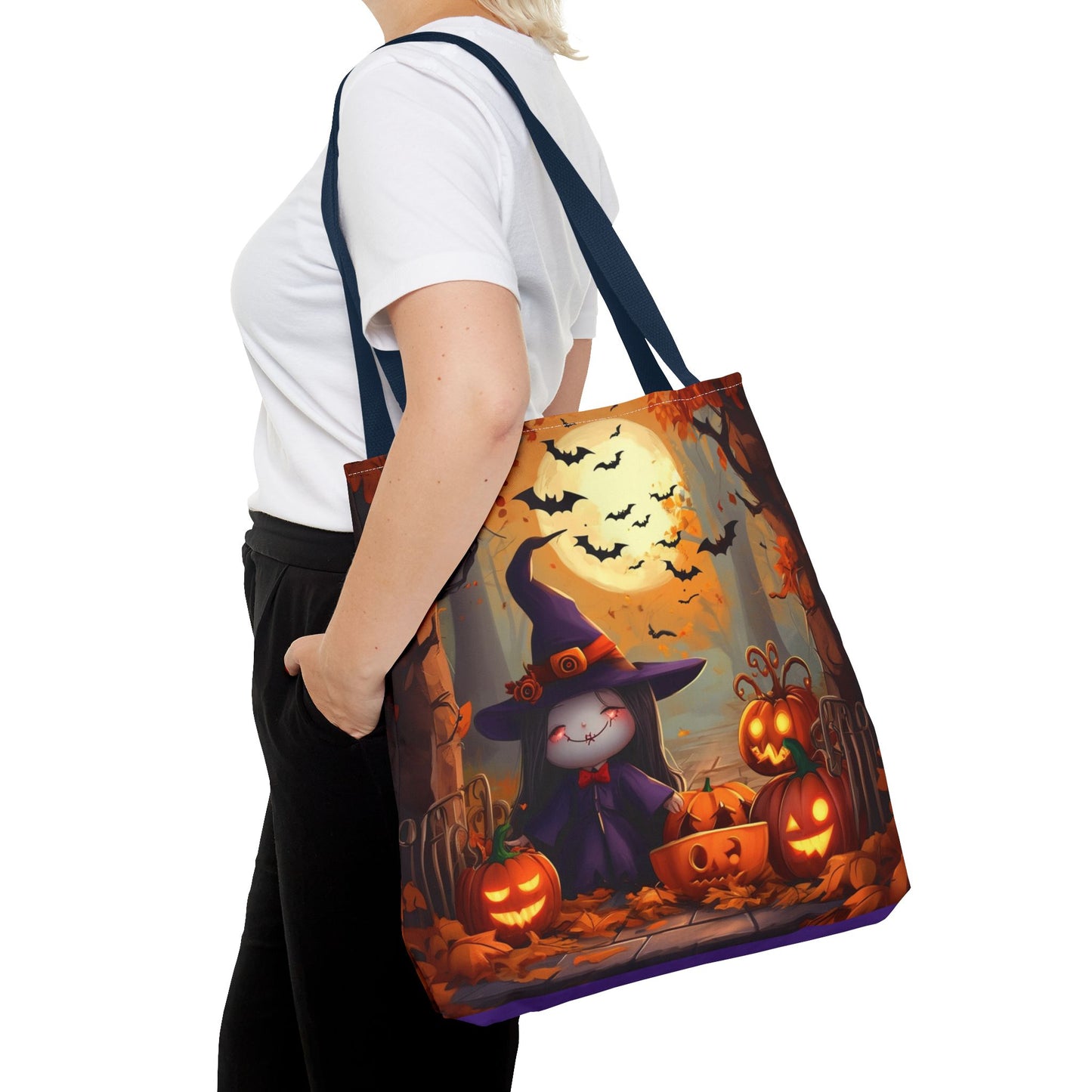 Spooky Cute Witch Tote Bag (AOP)