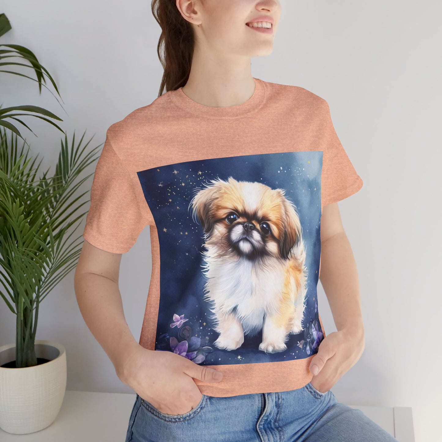 Pekinese Puppy Unisex Jersey Short Sleeve Tee