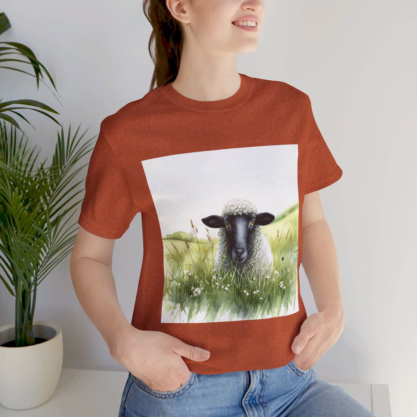 Cute Sheep Unisex Jersey Short Sleeve Tee