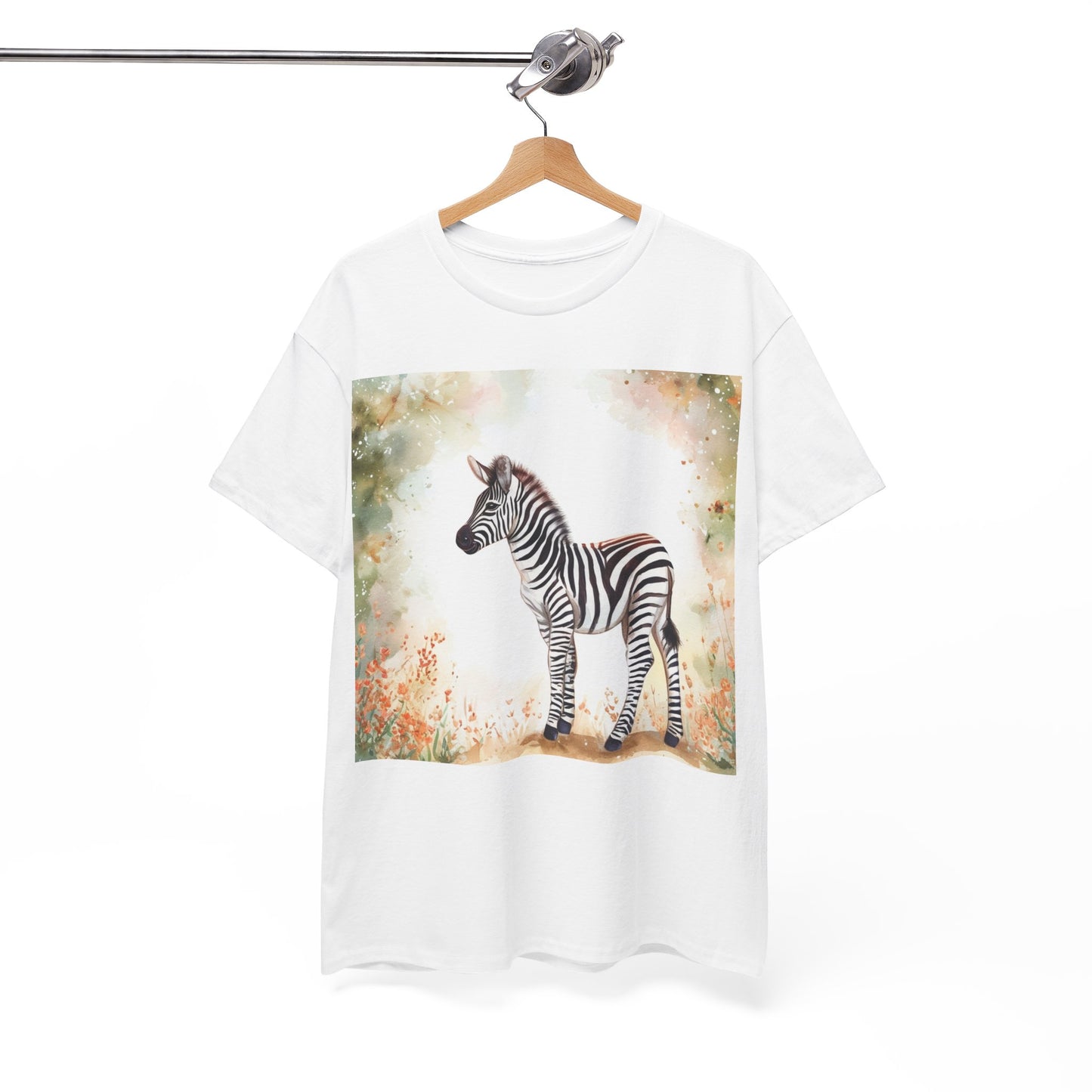 Playful Zebra Unisex Heavy Cotton Tee