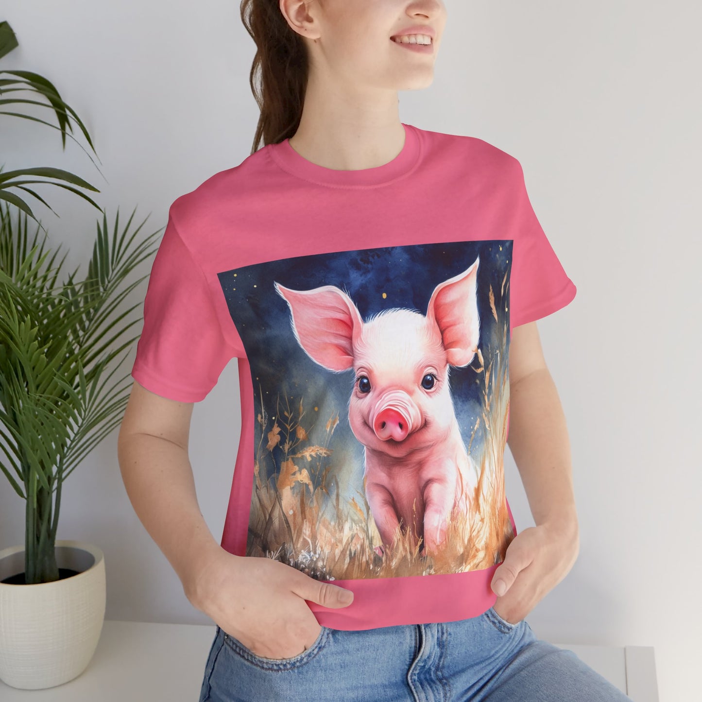 Adorable Piglet Unisex Jersey Short Sleeve Tee