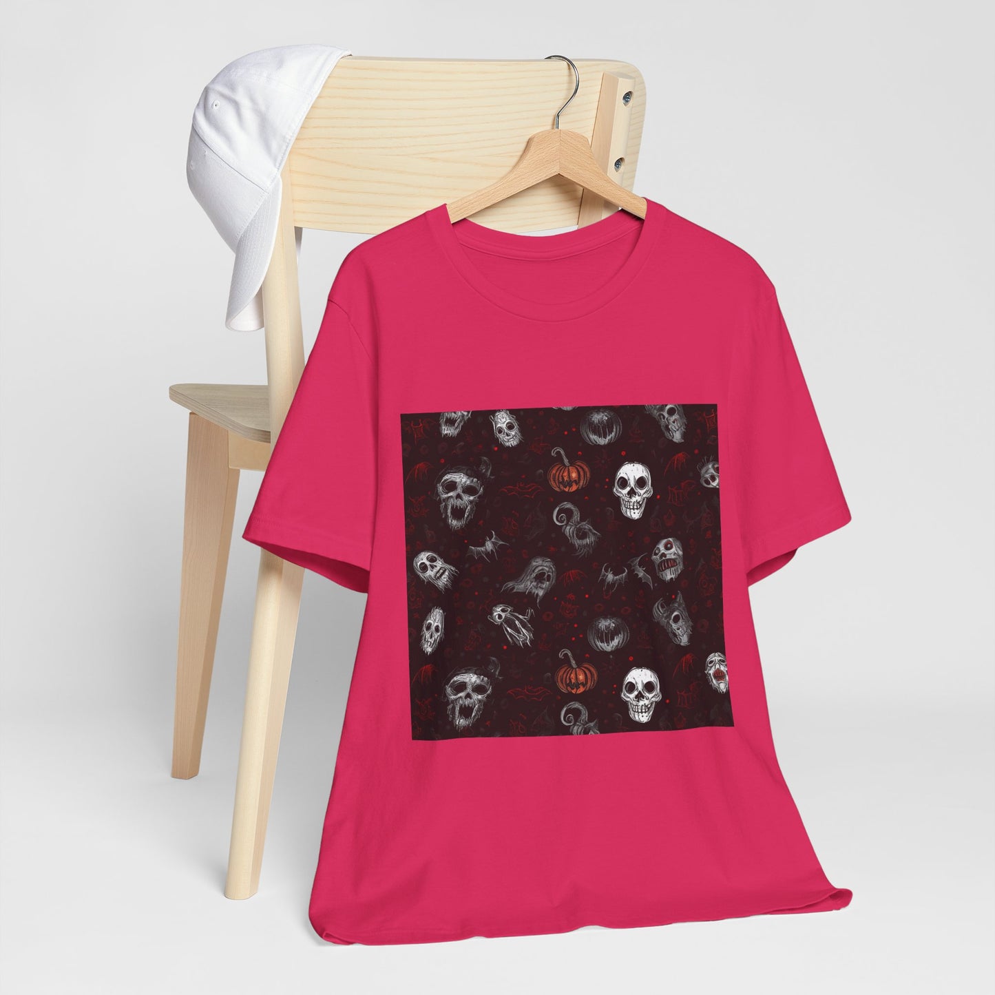 Scary Halloween Pattern Unisex Jersey Short Sleeve Tee