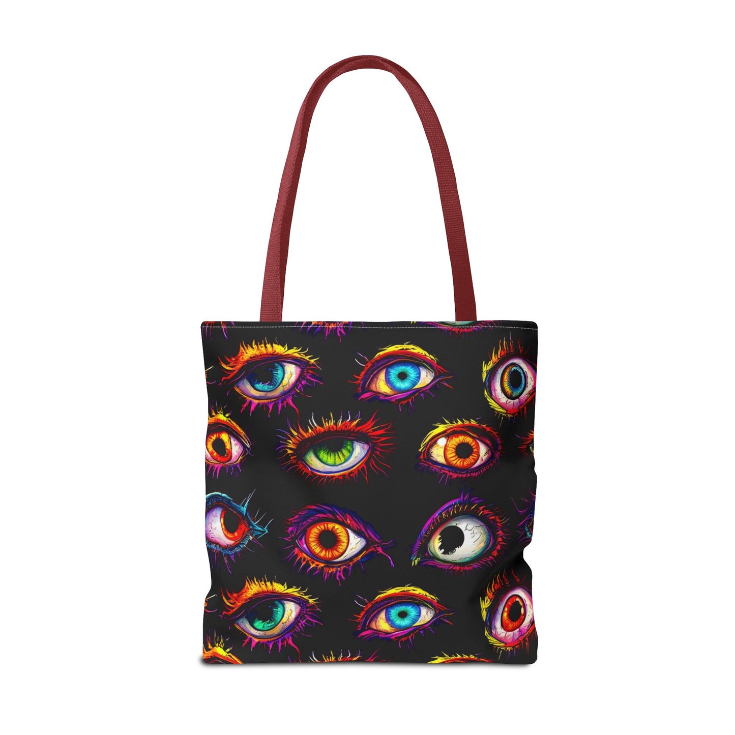 Colorful Spooky Eye Pattern Tote Bag (AOP)