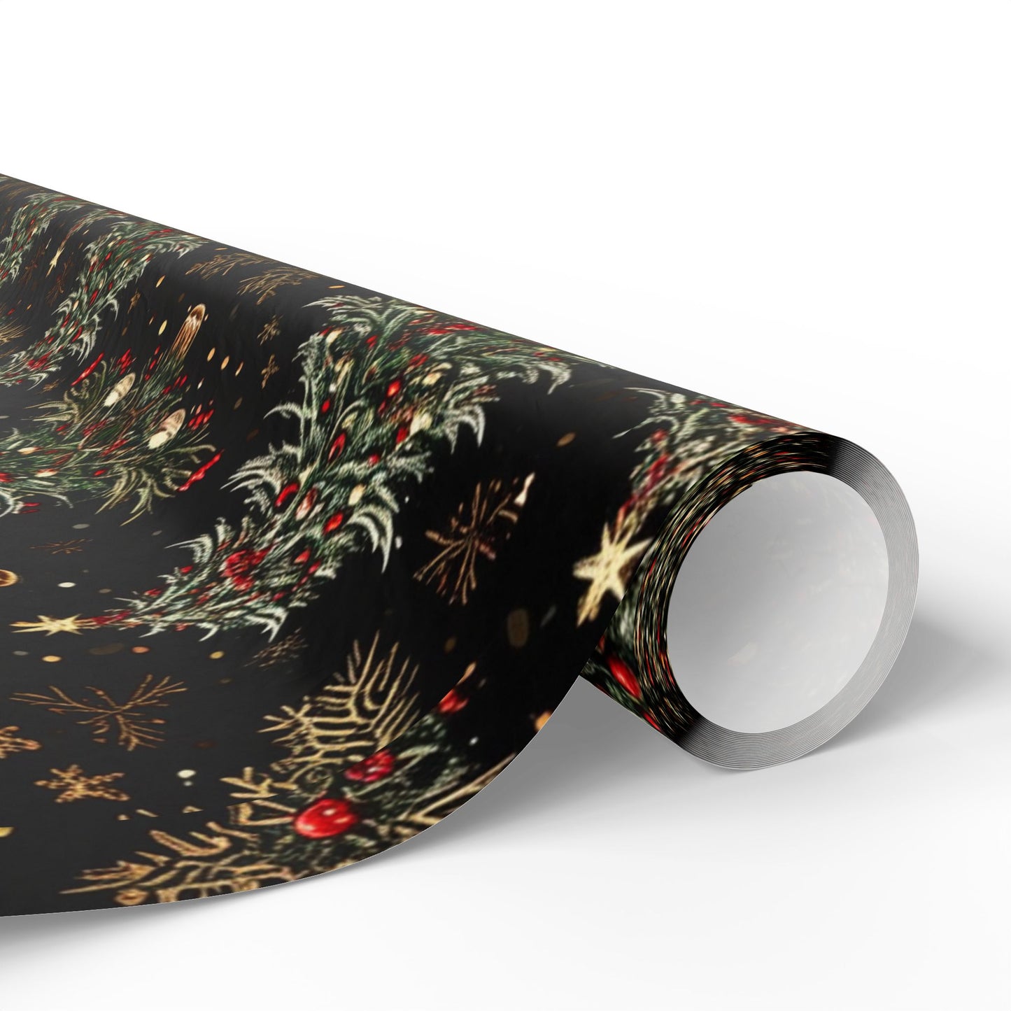 Dark Christmas Tree Pattern Wrapping Papers