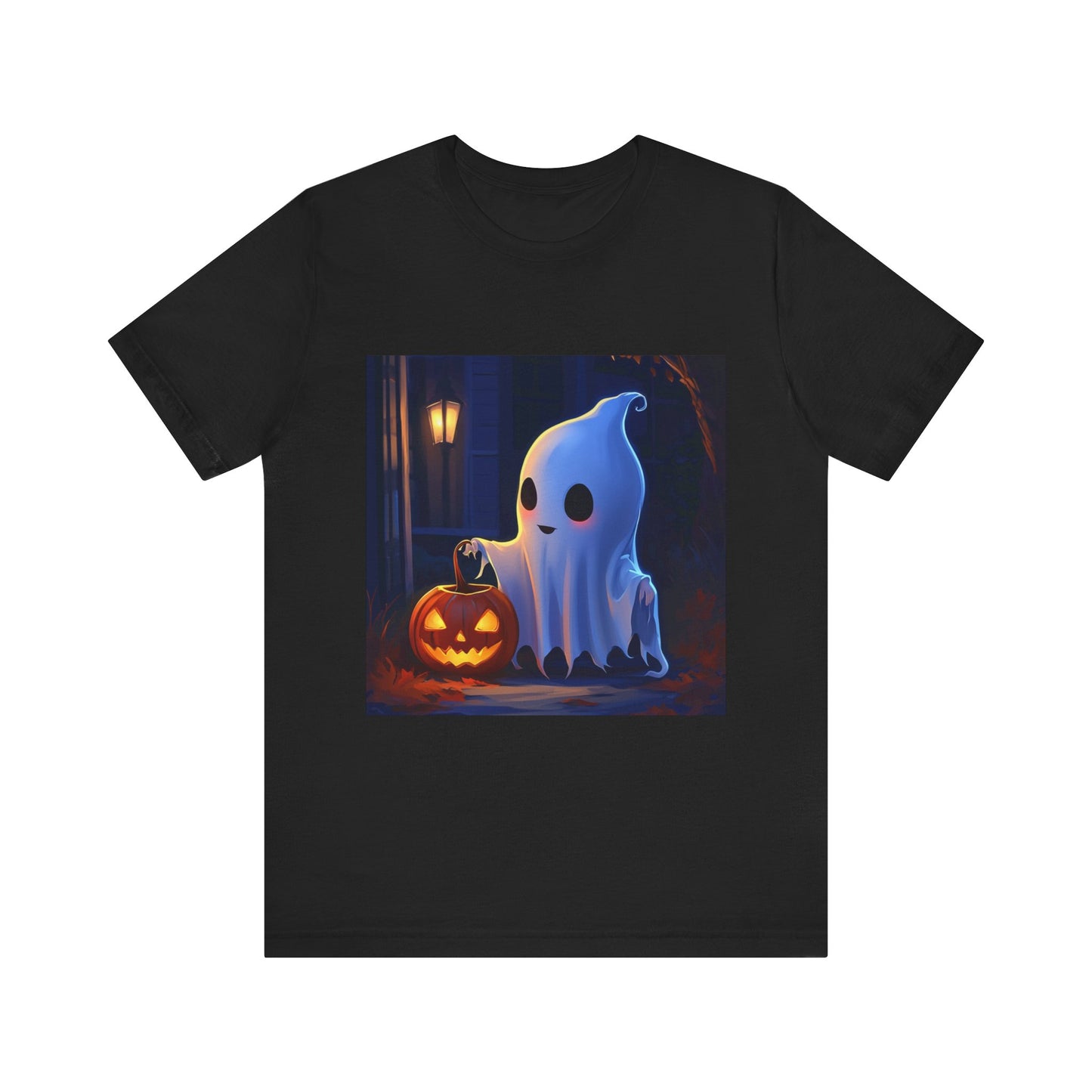 Cute Ghost Trick or Treating Unisex Jersey Short Sleeve Tee