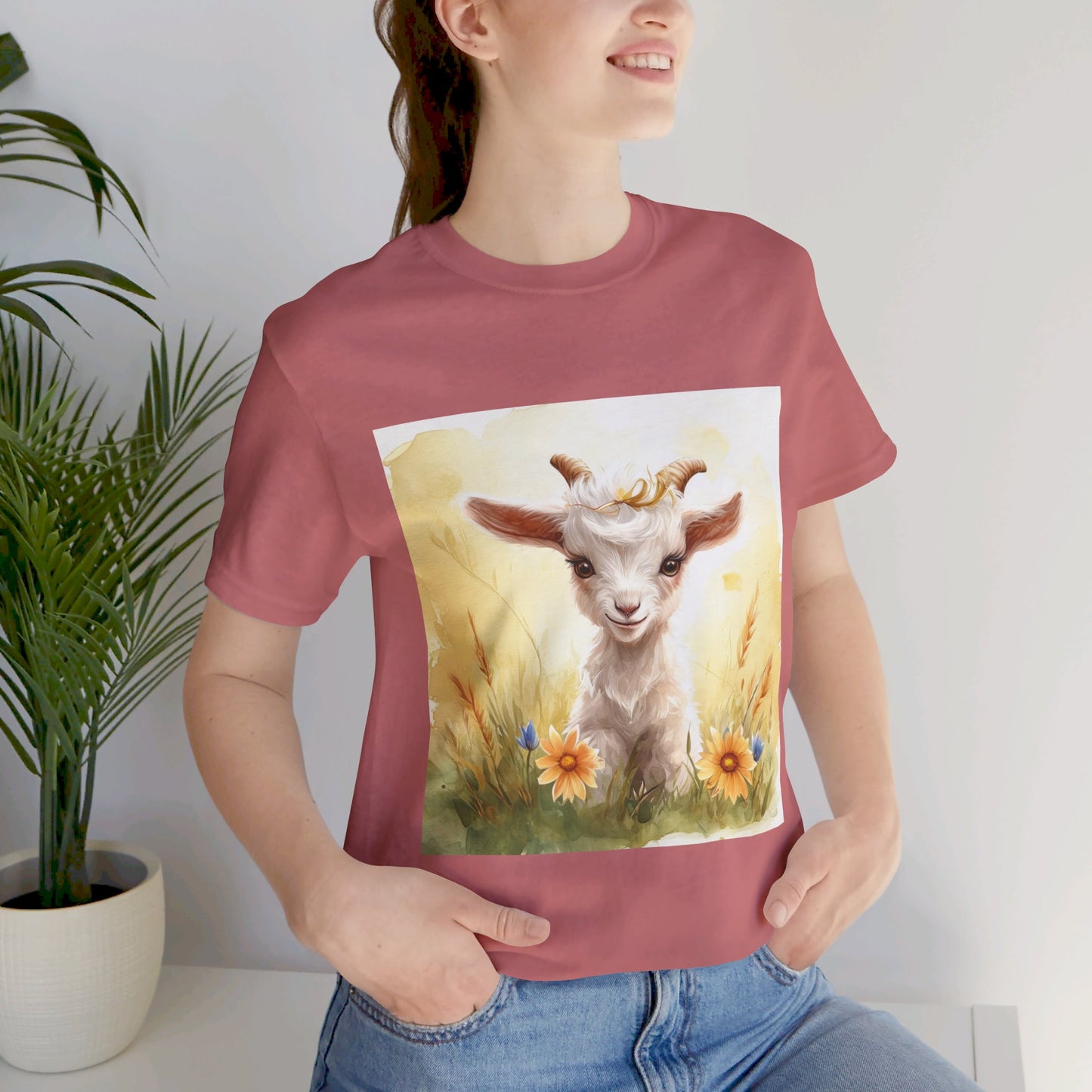 Adorable Goat Unisex Jersey Short Sleeve Tee