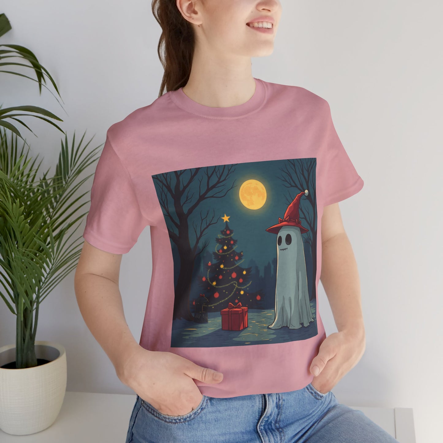 Comic Holiday Ghost Unisex Jersey Tee