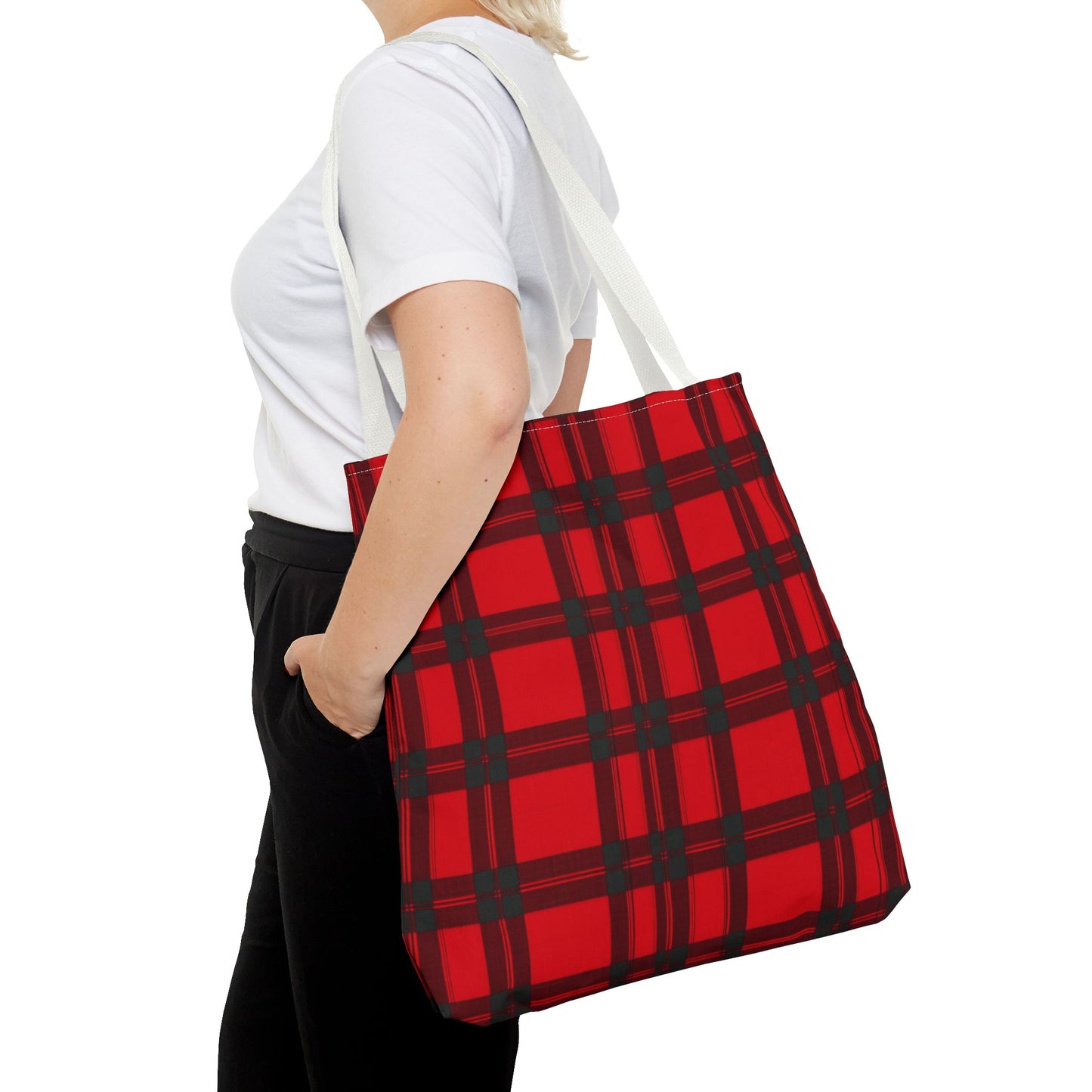 Classic Red and Black Plaid Tote Bag (AOP)