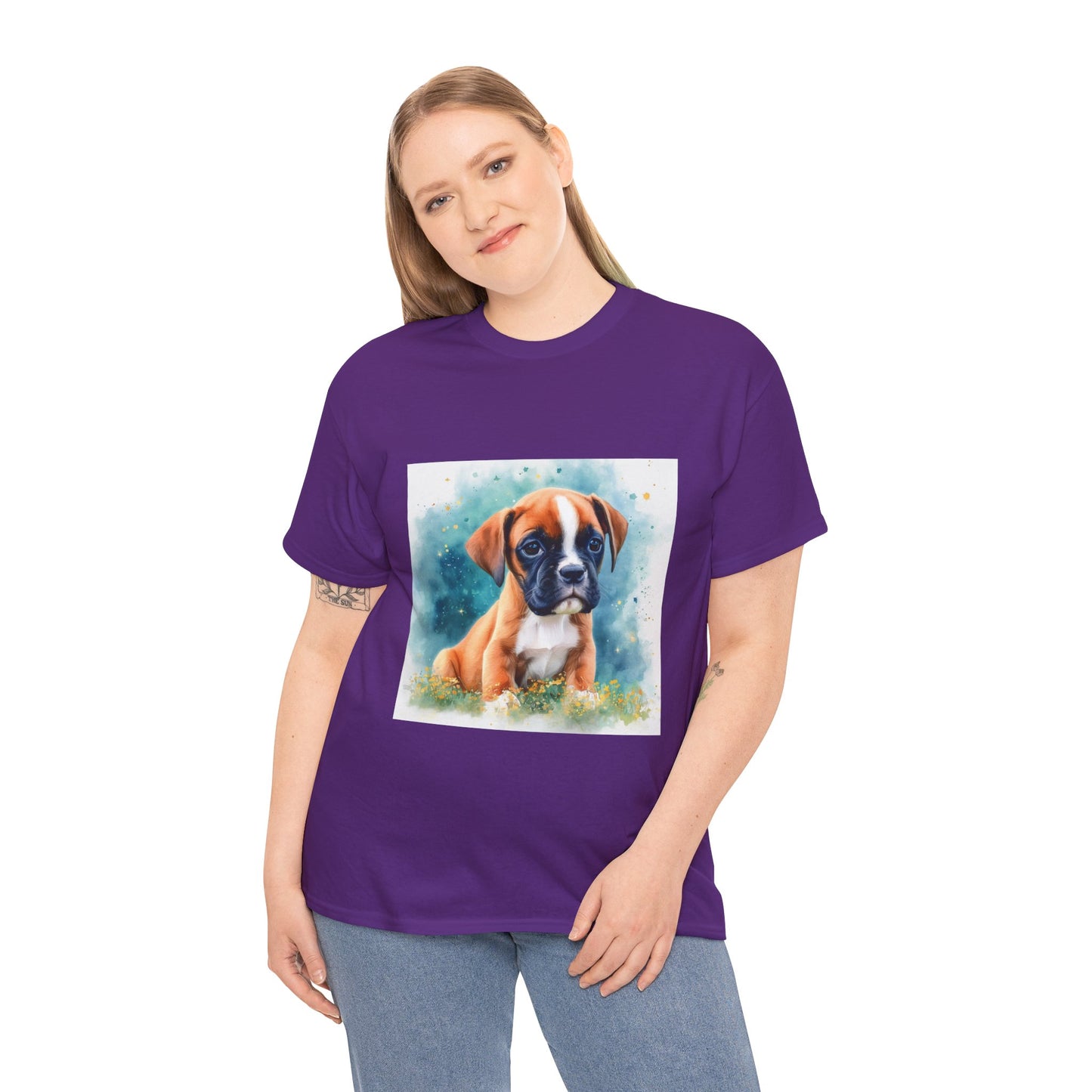 Boxer Puppy Unisex Heavy Cotton Tee