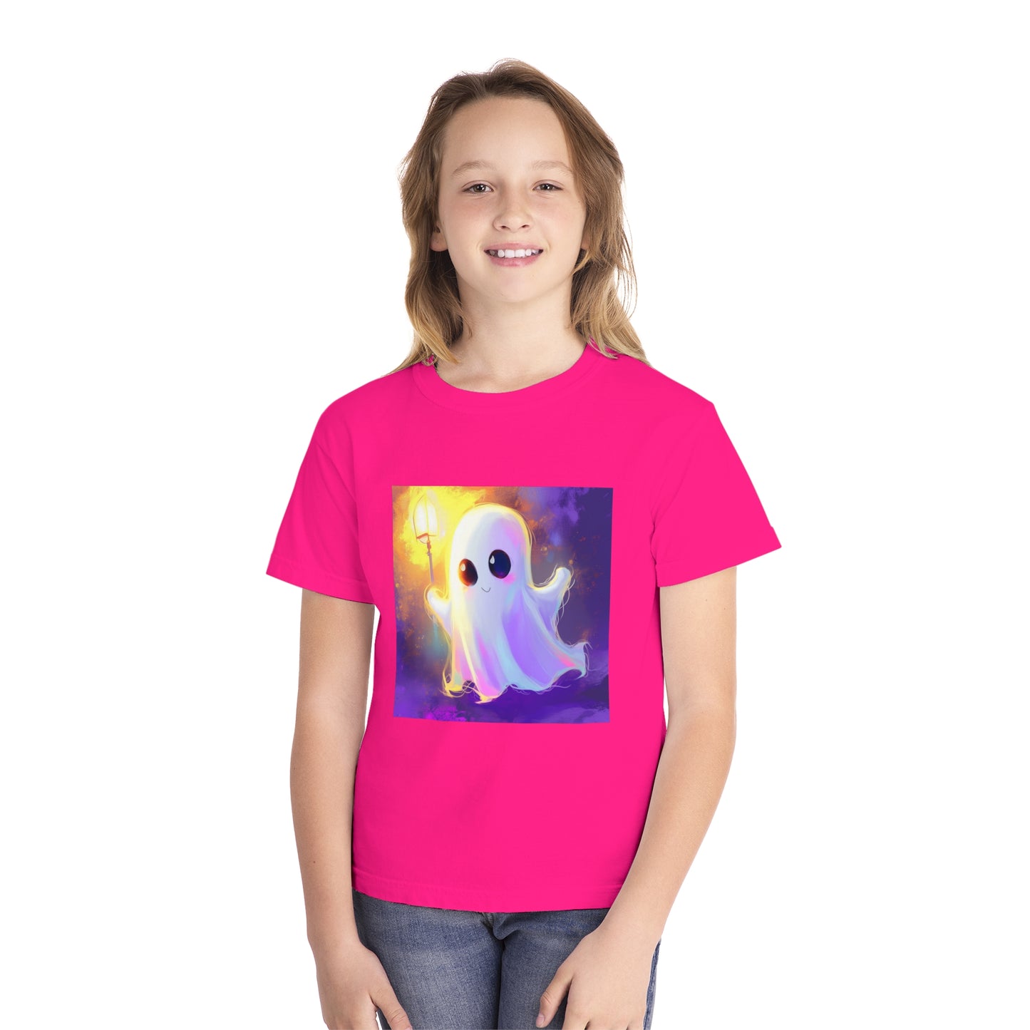 Cute Cartoon Ghost Youth Midweight Tee