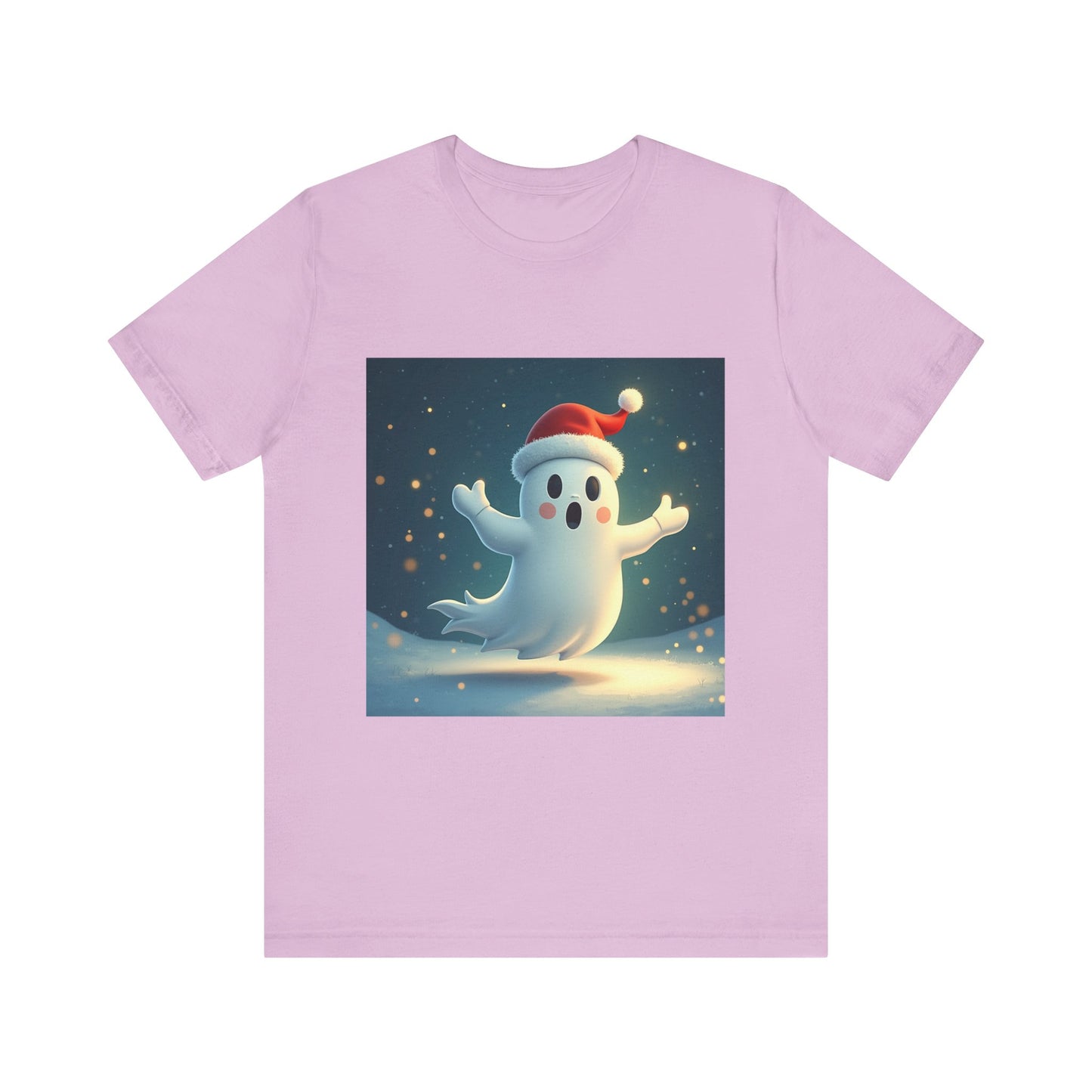 Cute Cartoon Ghost of Christmas Presents Unisex Jersey Tee