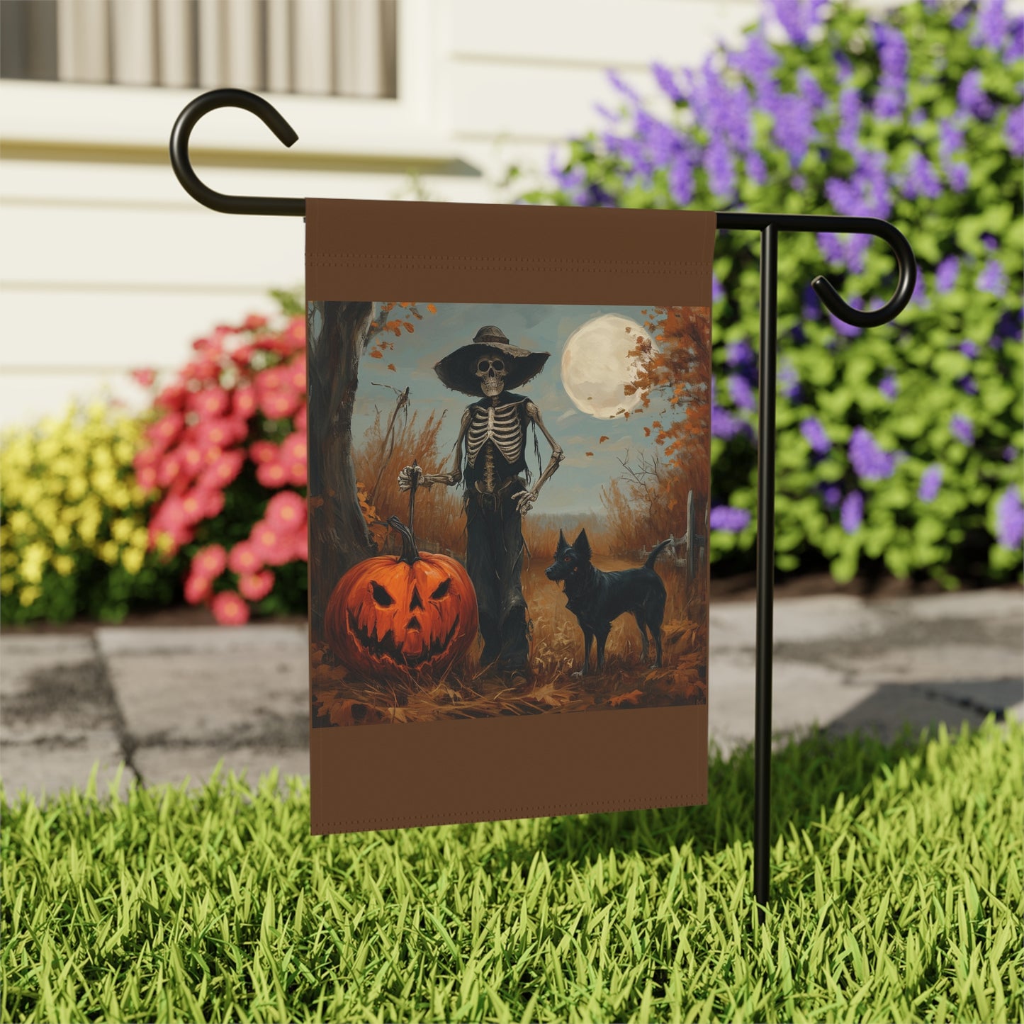 Skeleton Farmer Garden & House Banner