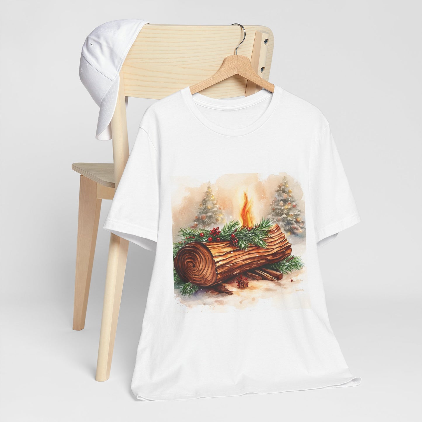 Yule Log Unisex Jersey Tee