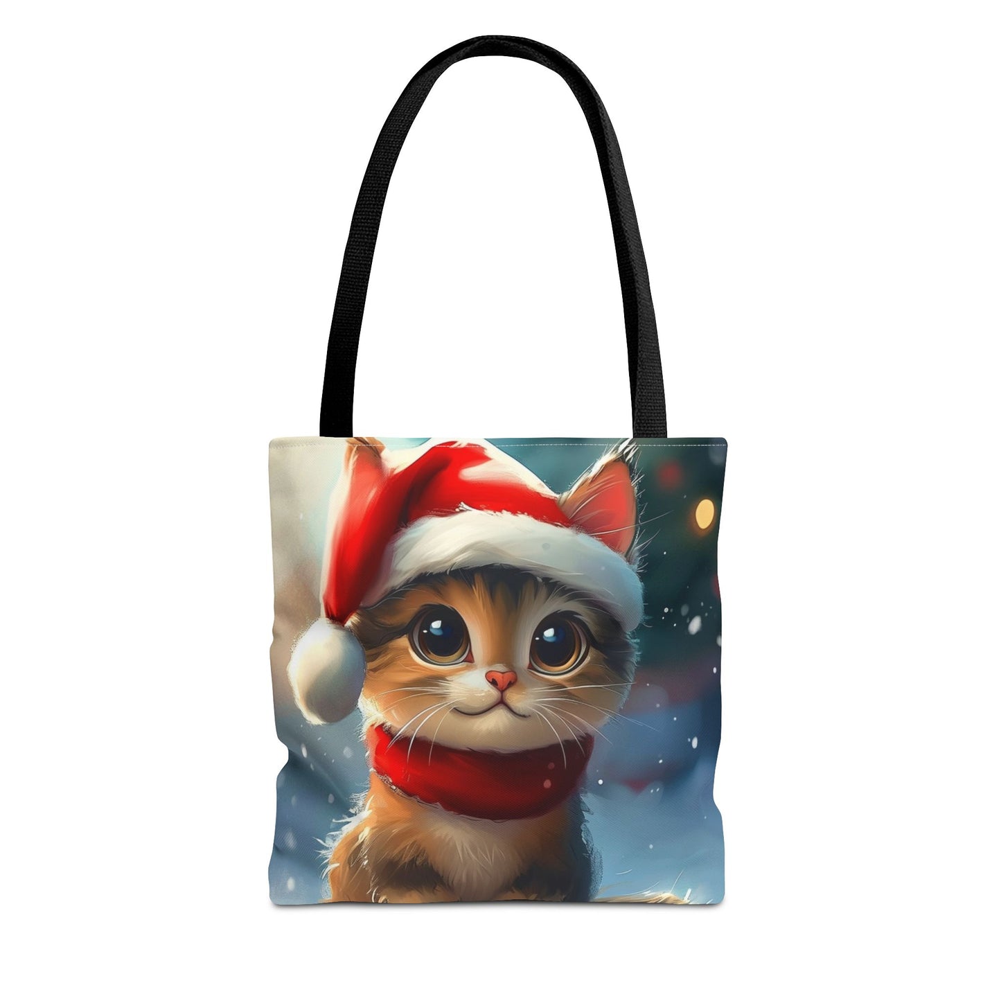 Cute Festive Kitten Tote Bag (AOP)