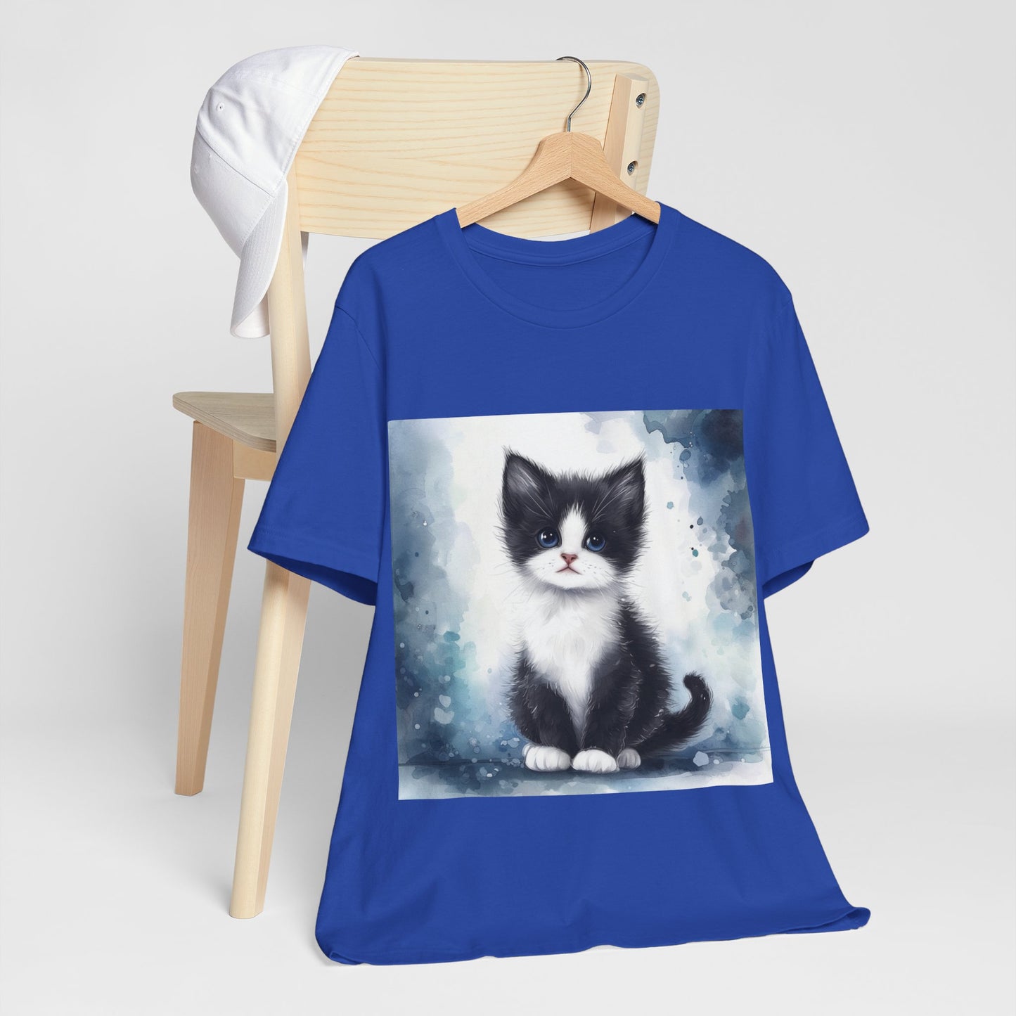 Watercolor Tuxedo Kitten Unisex Jersey Short Sleeve Tee