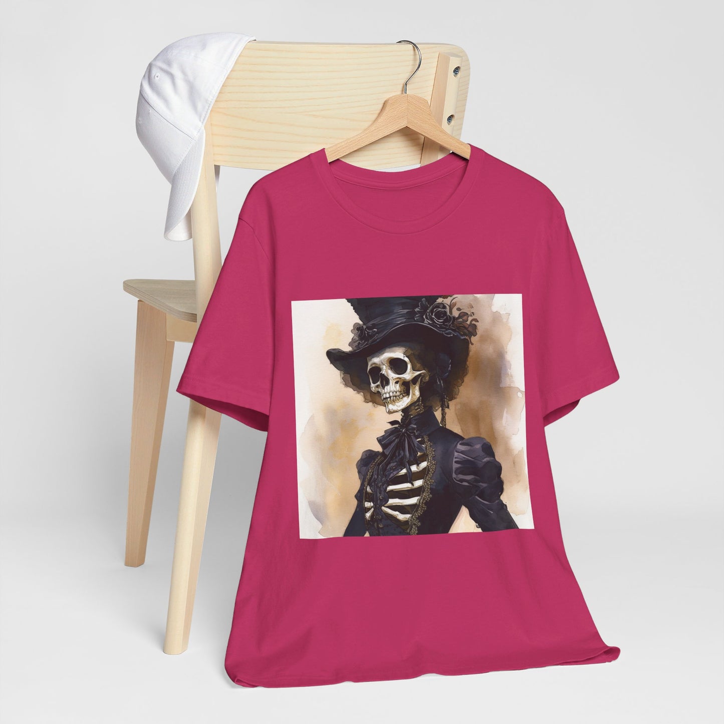 Elegant Victorian Skeleton Unisex Jersey Short Sleeve Tee