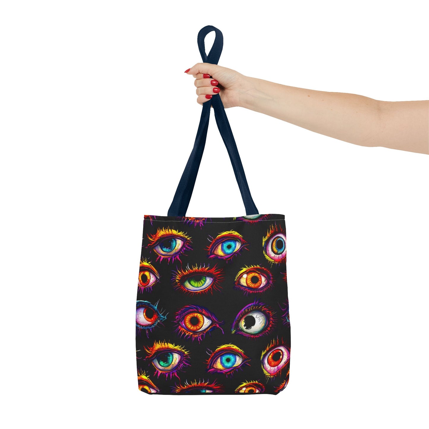 Colorful Spooky Eye Pattern Tote Bag (AOP)