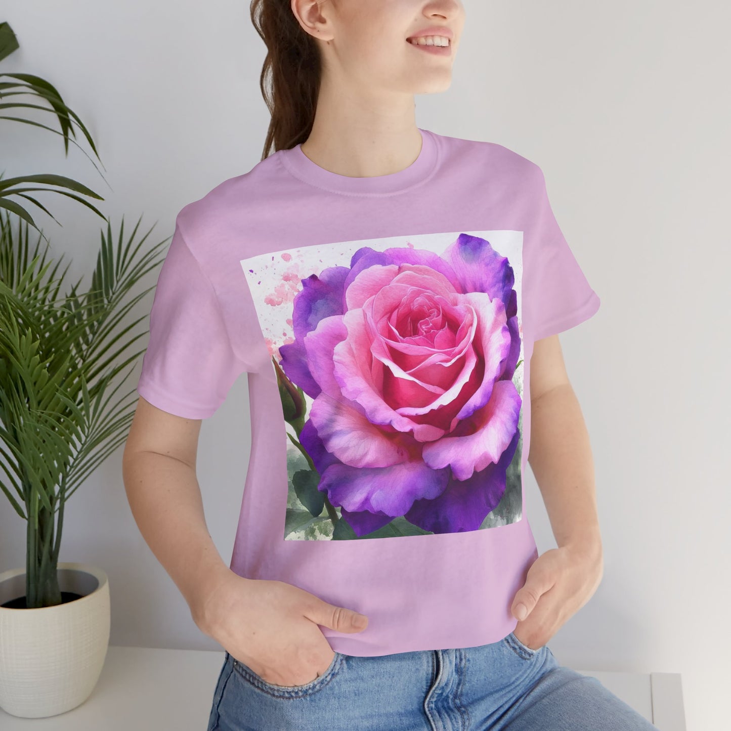 Rose Garden Unisex Jersey Tee - Vibrant Rose Design