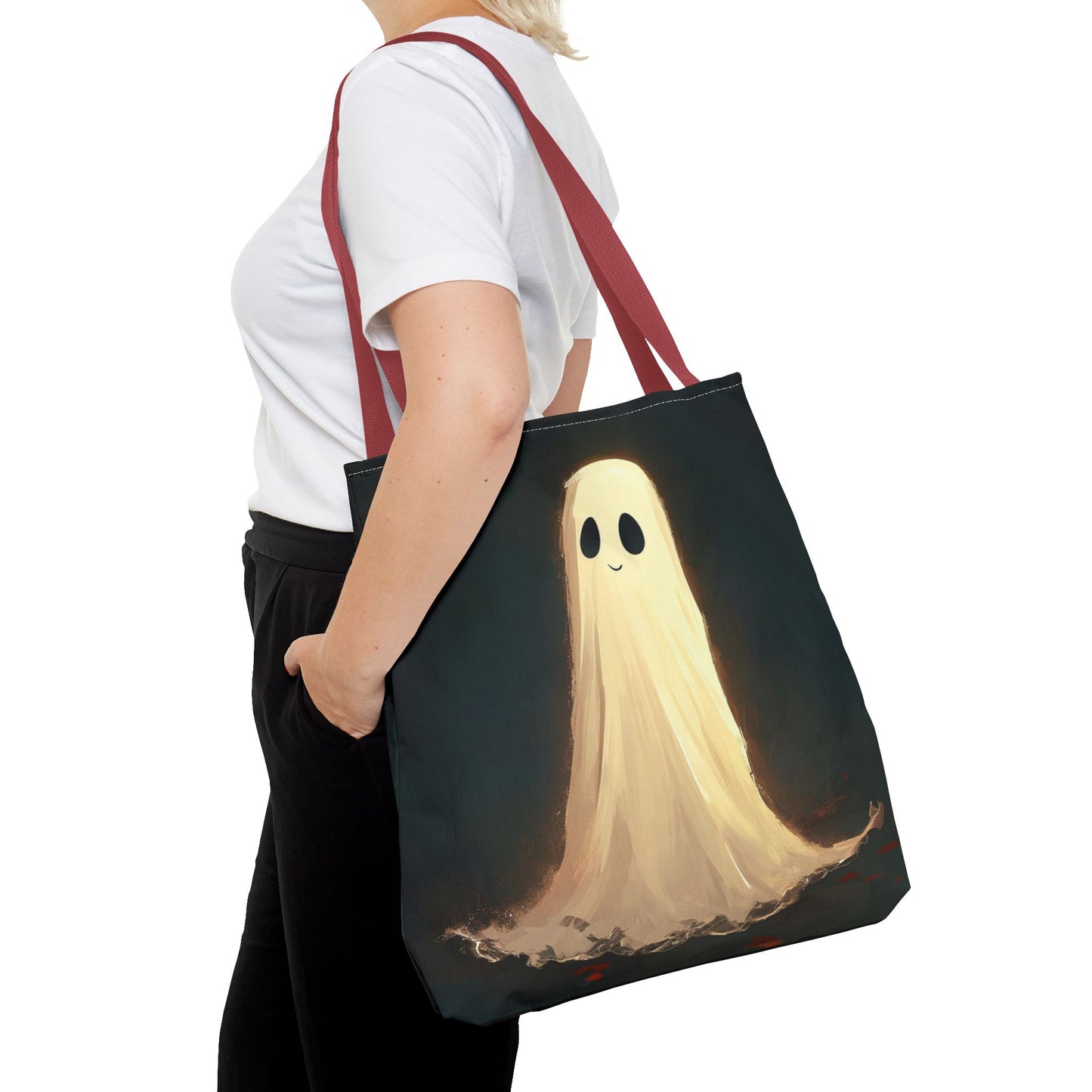 Happy Spooky Ghost Tote Bag (AOP)