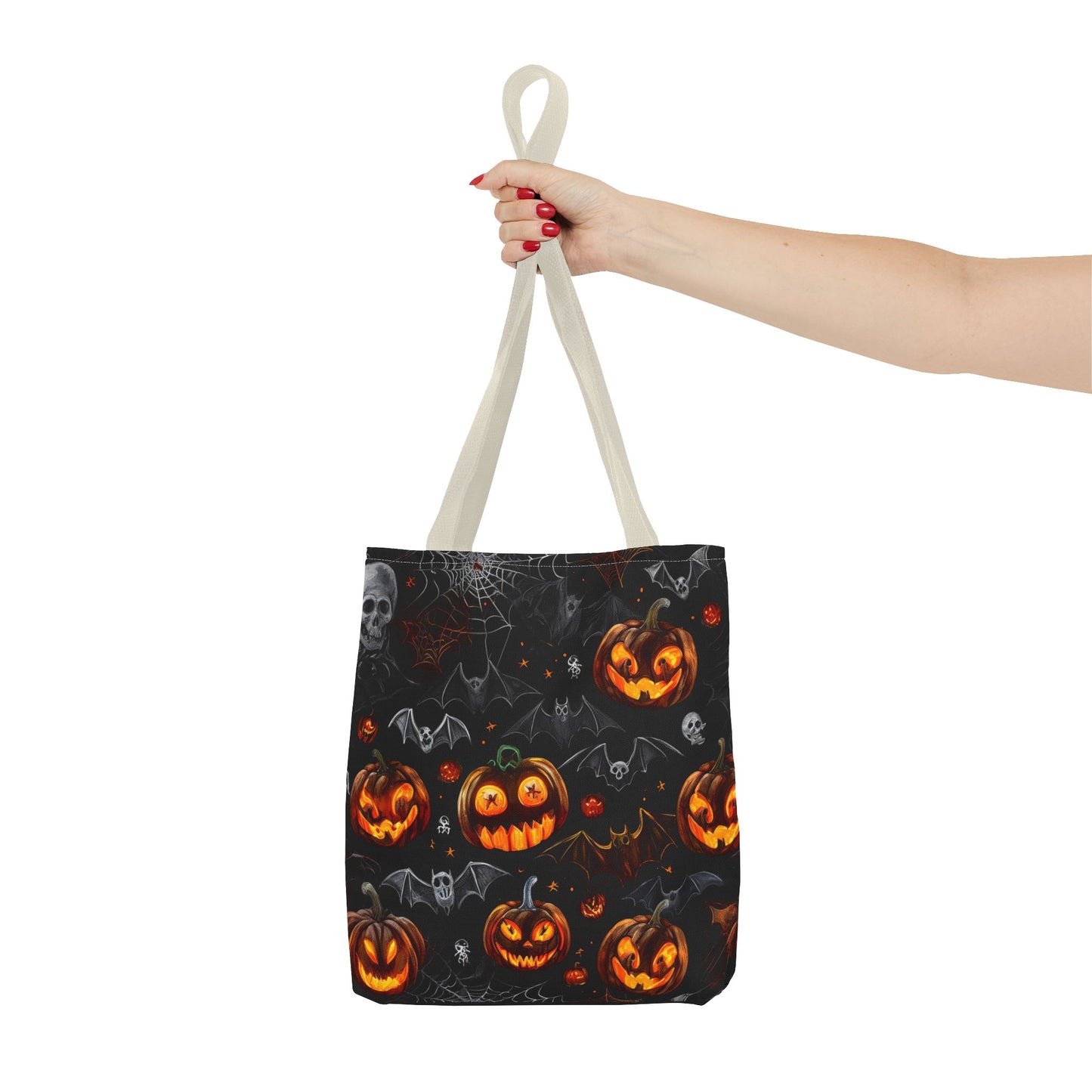 Spooky Pumpkins and Bats Tote Bag (AOP)