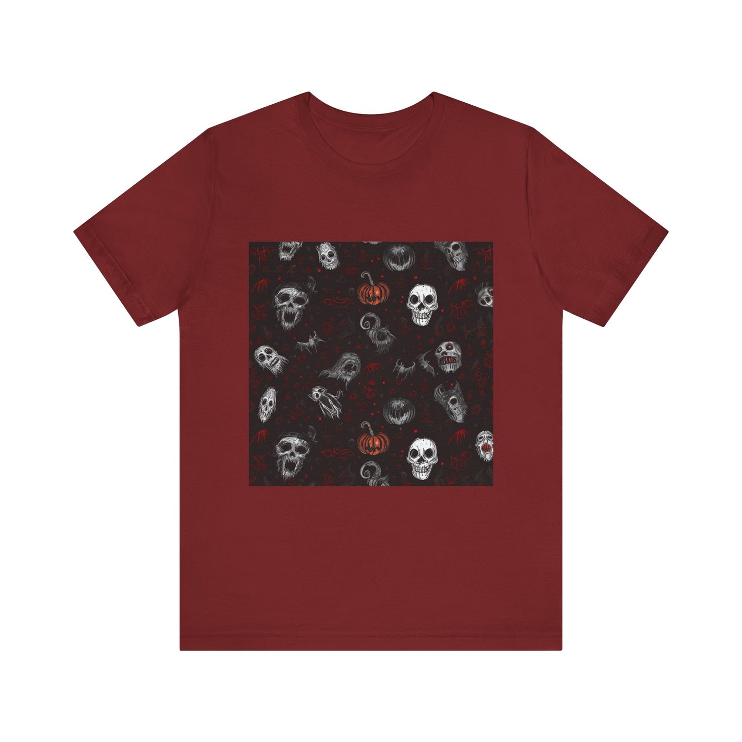 Scary Halloween Pattern Unisex Jersey Short Sleeve Tee