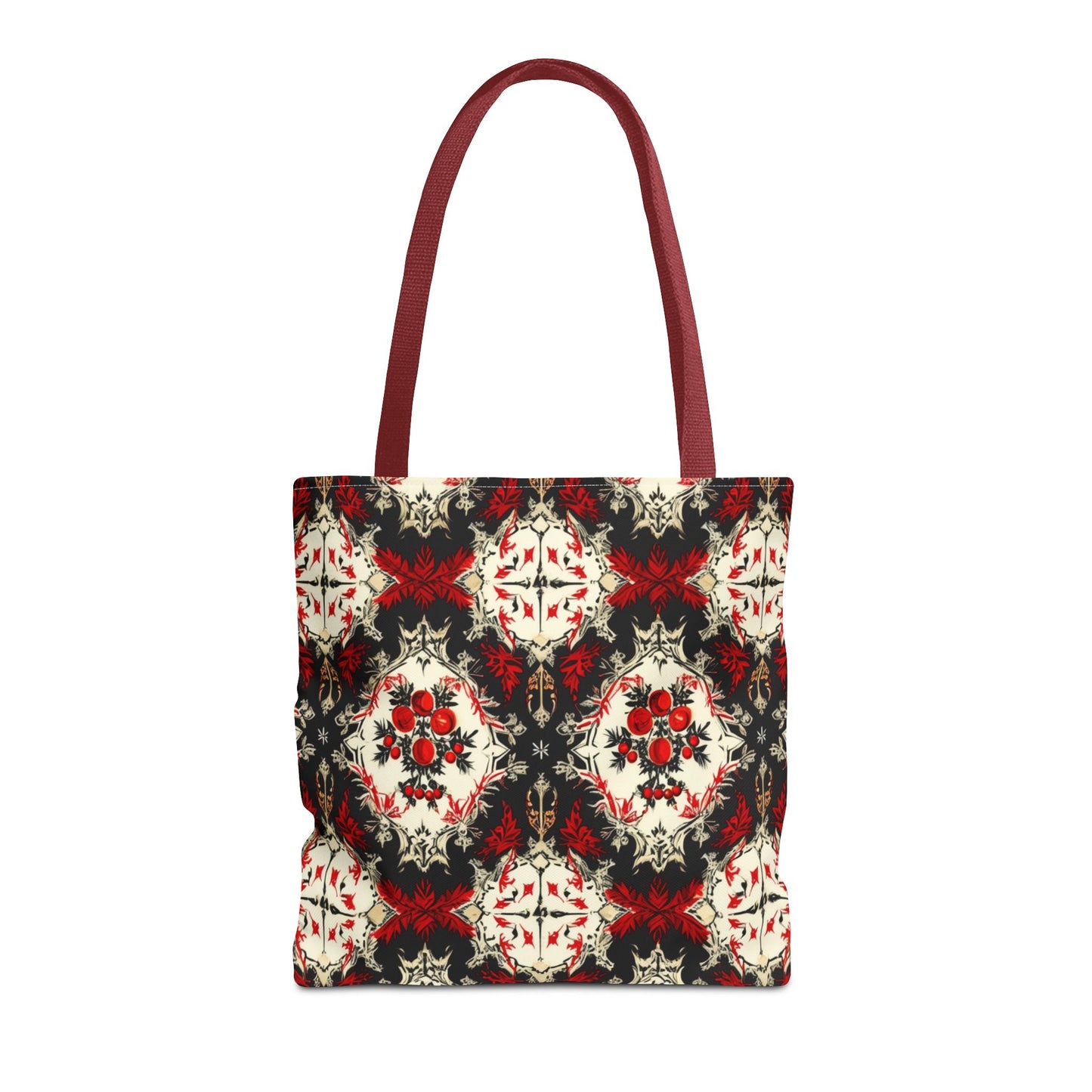 Dark Poinsettia Pattern Tote Bag (AOP)