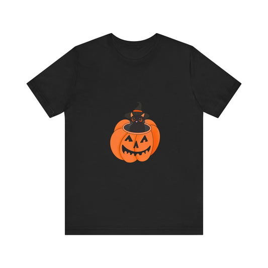 Cute Cat Halloween Unisex Jersey Short Sleeve Tee