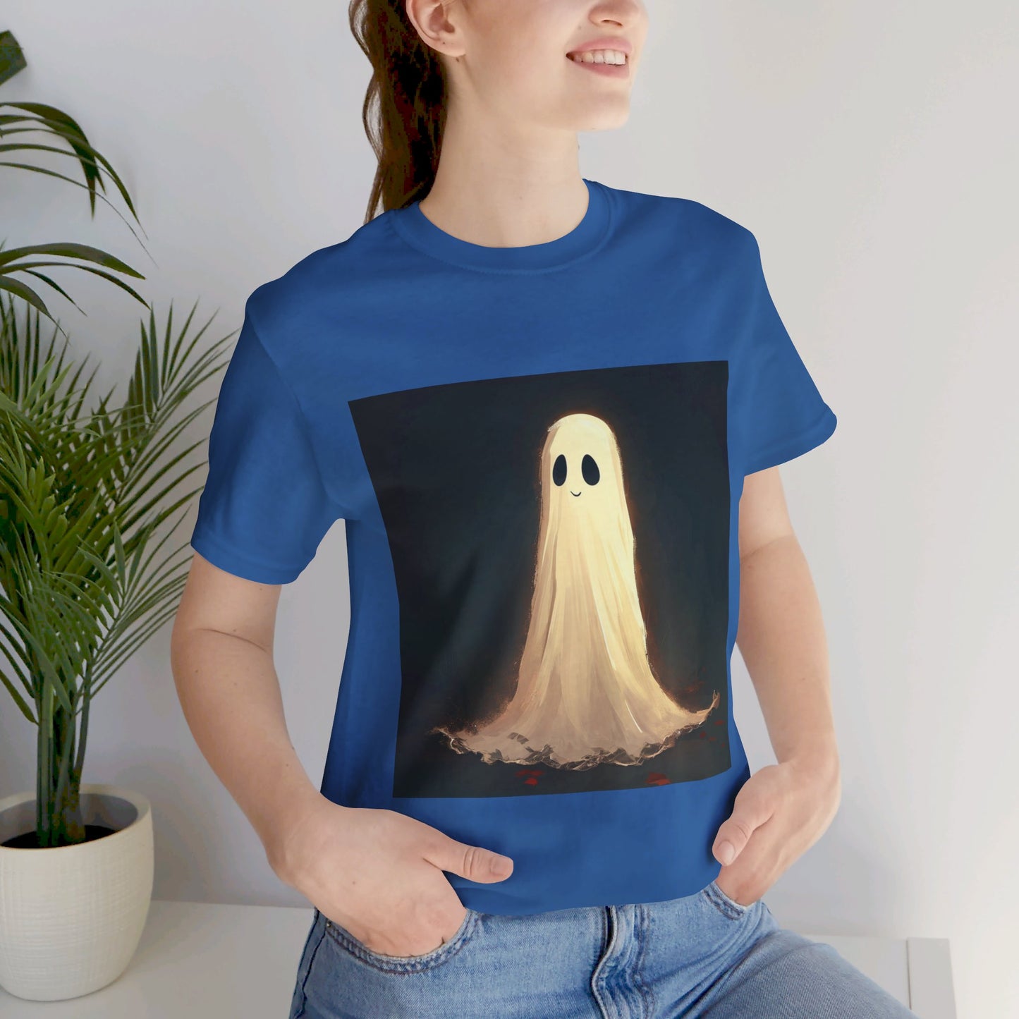 Happy Spooky Ghost Unisex Jersey Short Sleeve Tee