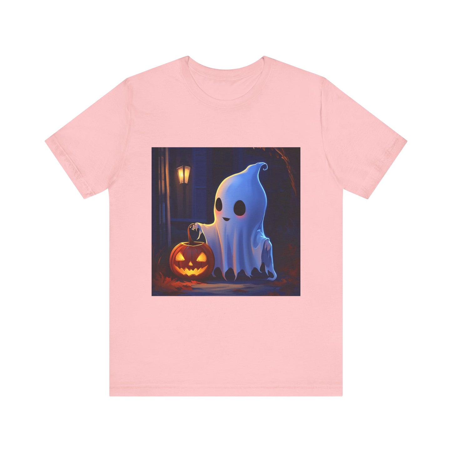 Cute Ghost Trick or Treating Unisex Jersey Short Sleeve Tee