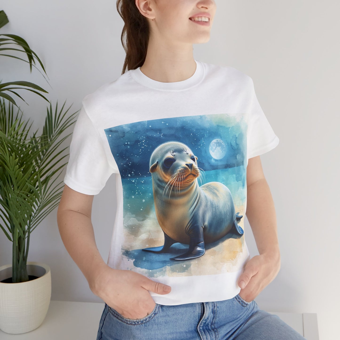 Cute Sea Lion Unisex Jersey Short Sleeve Tee