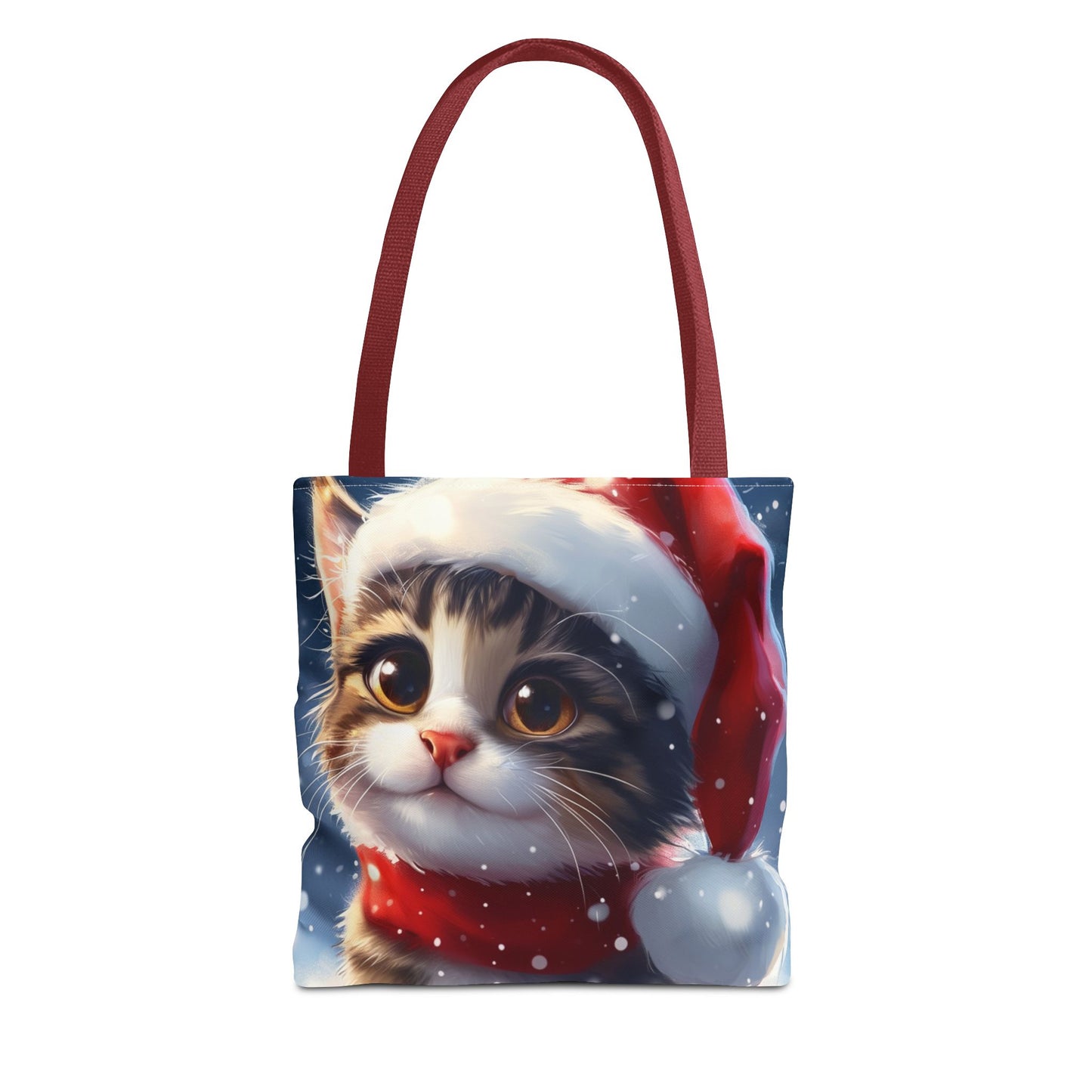 Cute Holiday Cat Tote Bag (AOP)