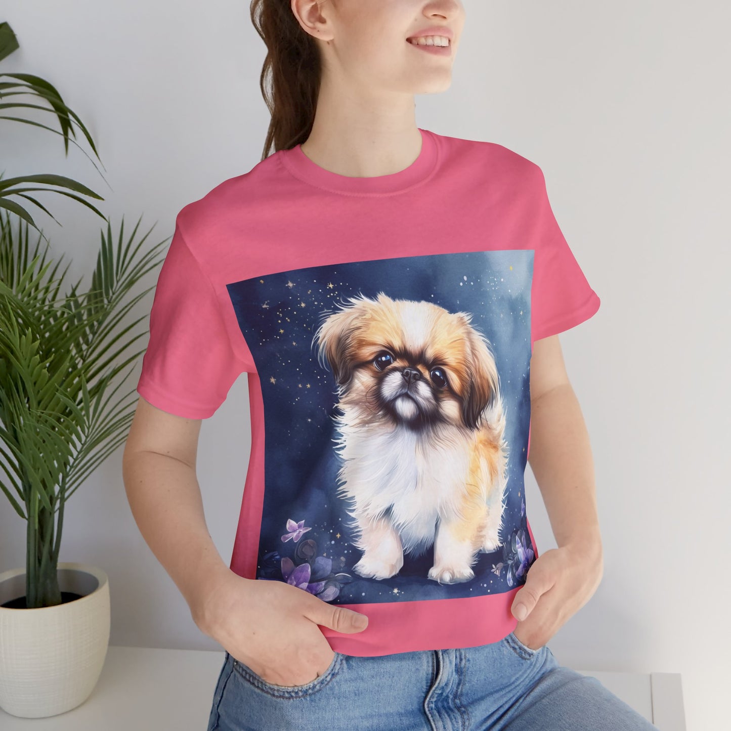 Pekinese Puppy Unisex Jersey Short Sleeve Tee