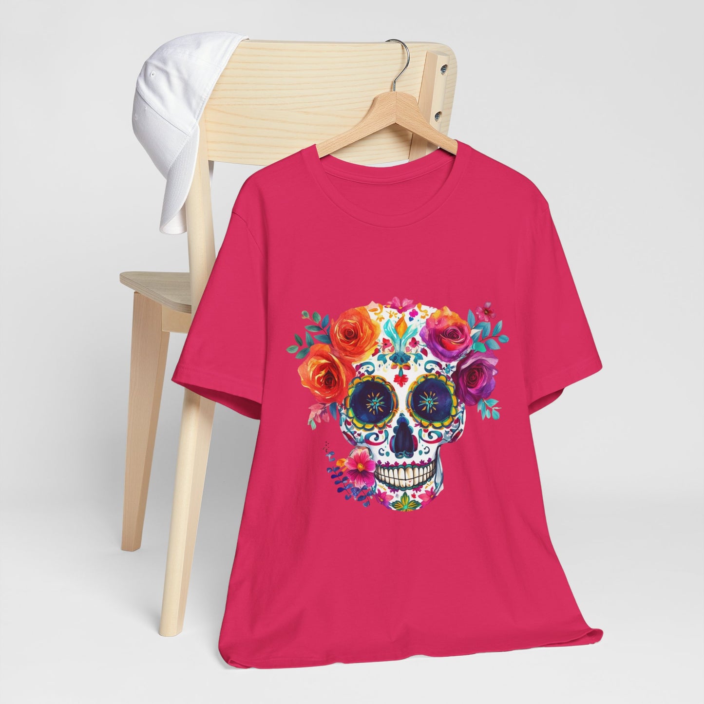 Day of the Dead Bright Sugar Skull Unisex Jersey Short Sleeve Tee