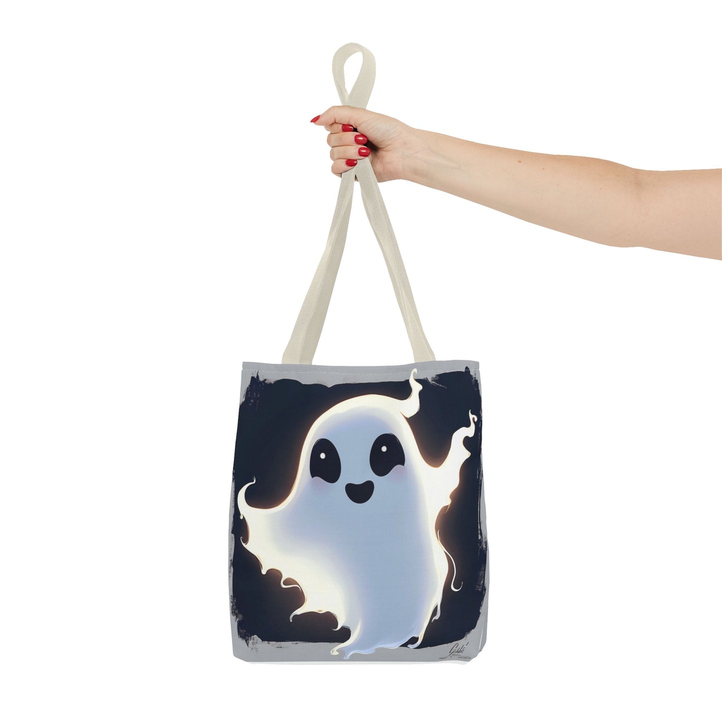 Cute Happy Ghost Tote Bag (AOP)