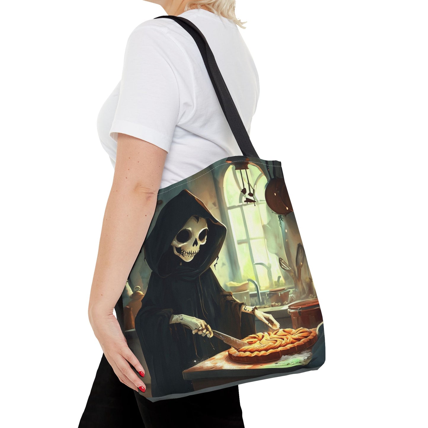 Grim Reaper Baking Pie Tote Bag (AOP)