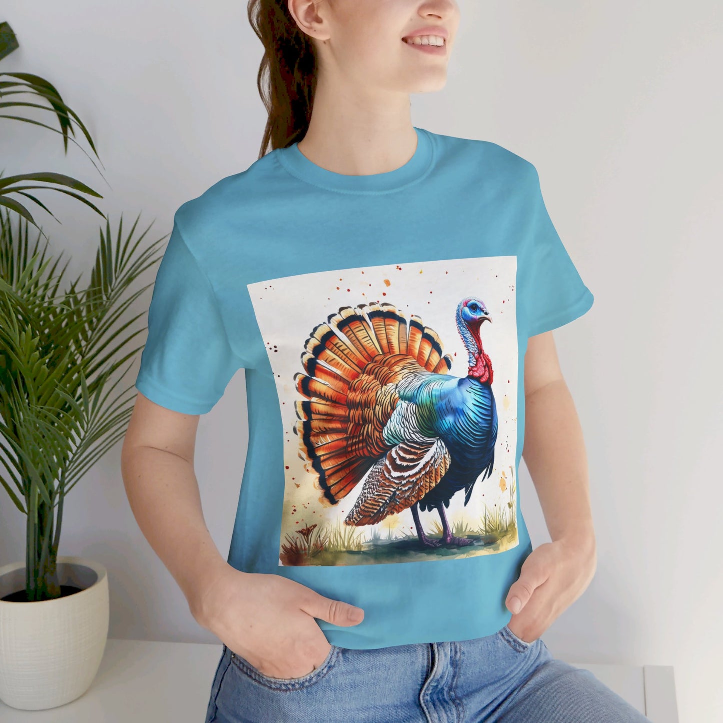 Cute Turkey Unisex Jersey Short Sleeve Tee