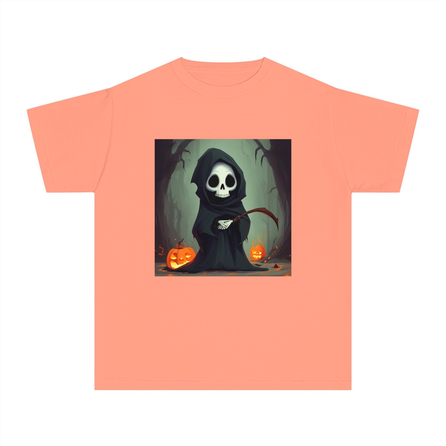 Spooky Forest Grim Reaper Youth Midweight Tee