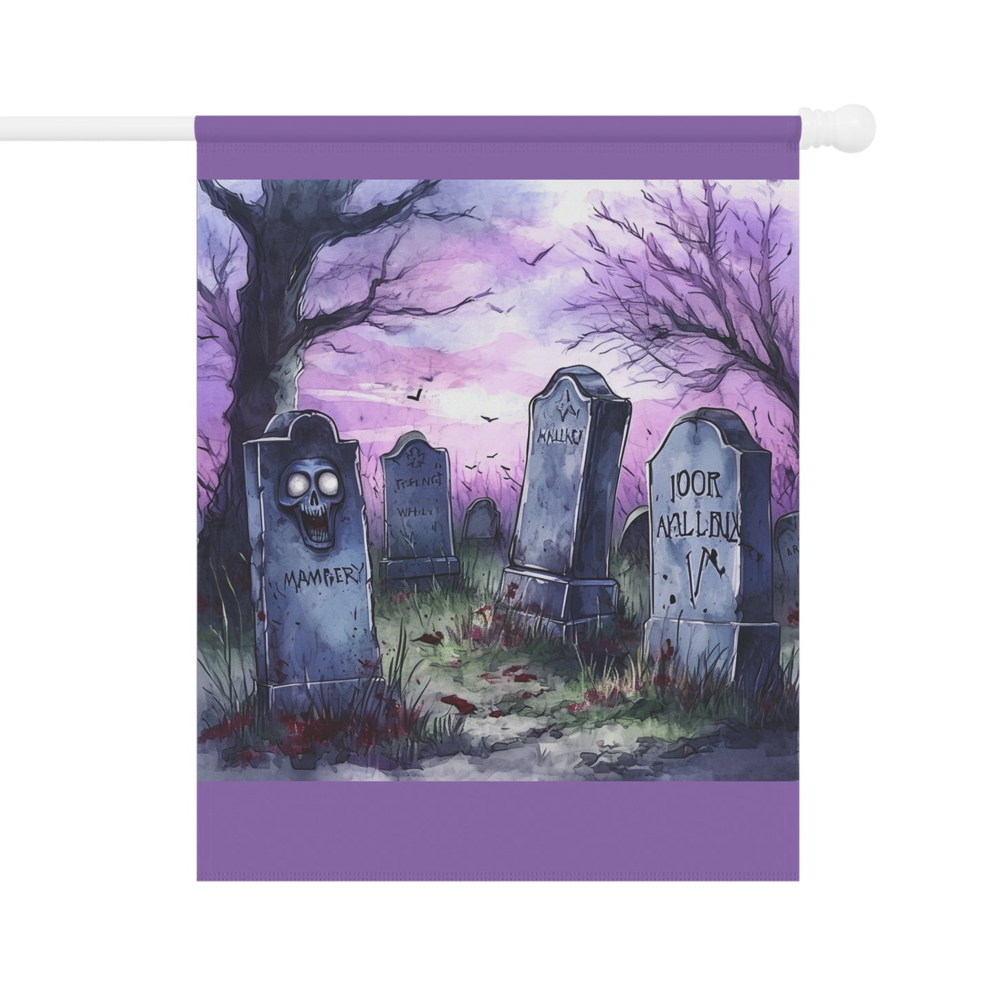 Purple Graveyard Garden & House Banner