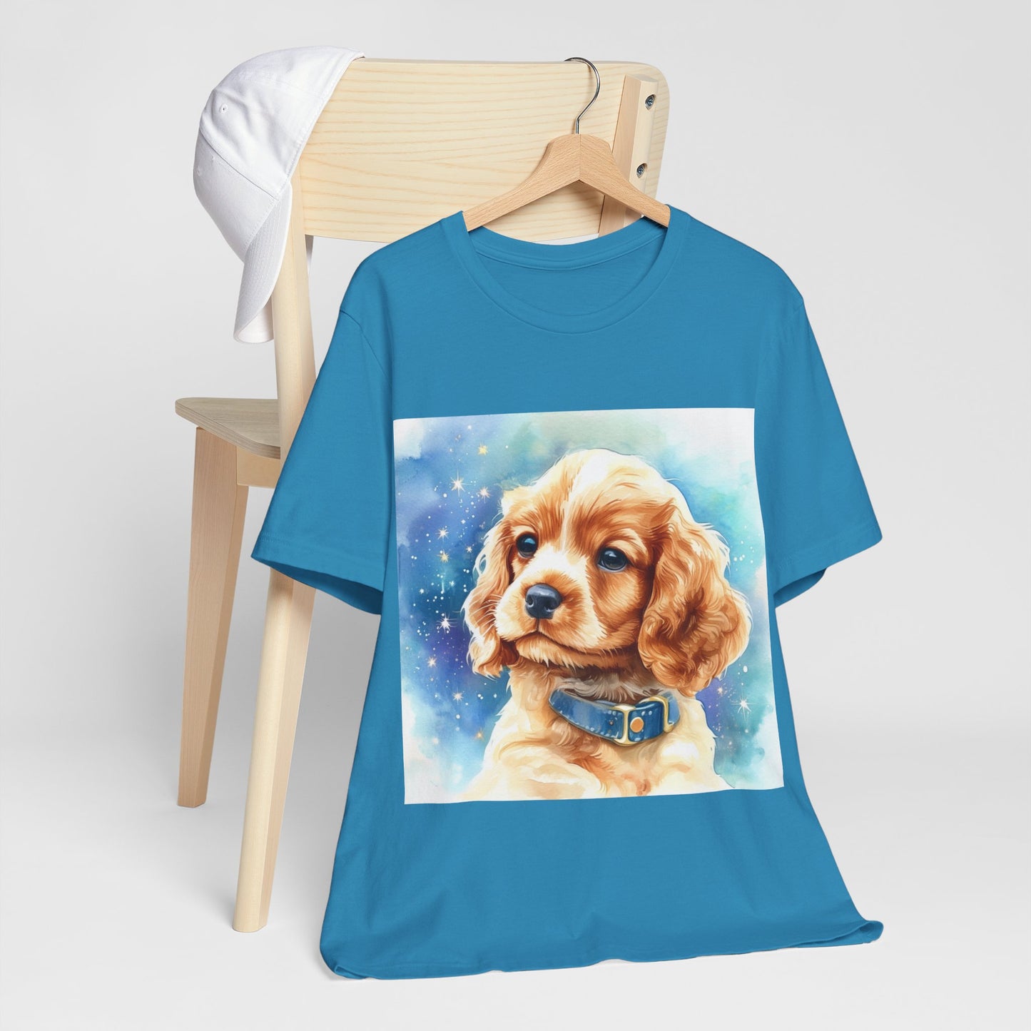 Starry Cocker Spaniel Unisex Jersey Short Sleeve Tee