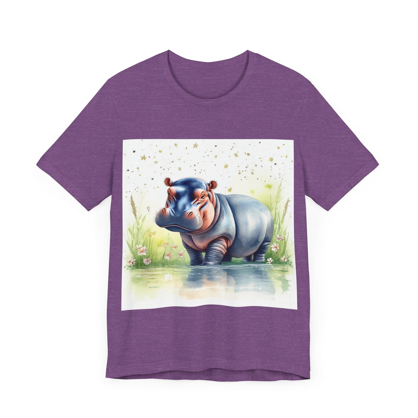 Cute Hippo Unisex Jersey Short Sleeve Tee