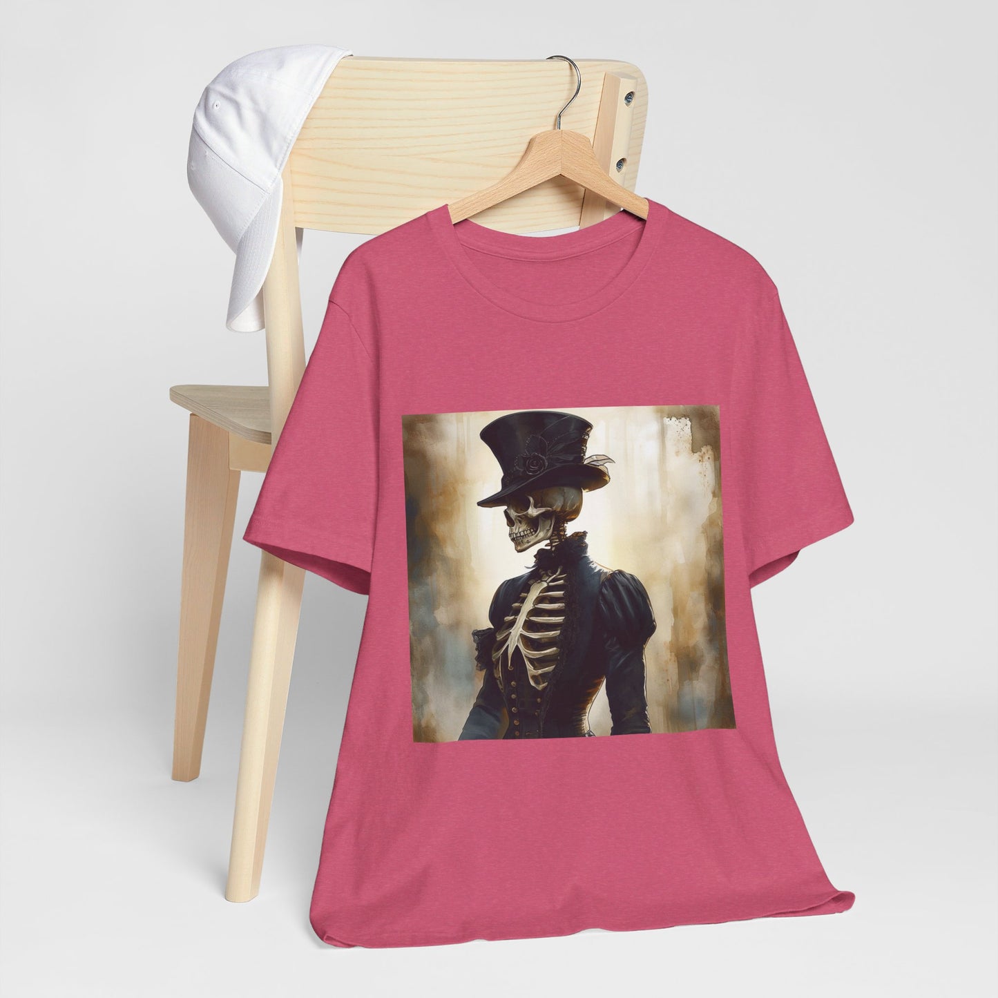 Top Hat Victorian Skeleton Unisex Jersey Short Sleeve Tee