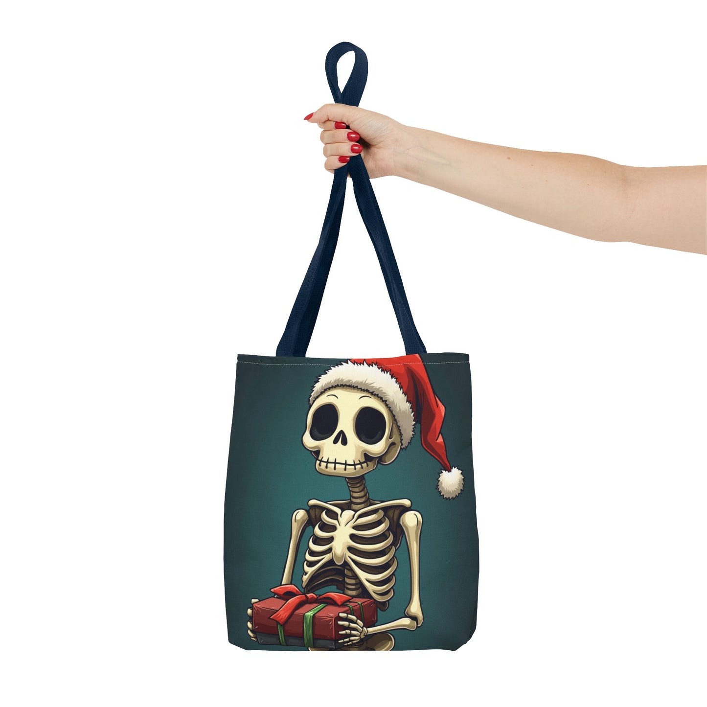 Cute Cartoon Holiday Skeleton Tote Bag (AOP)