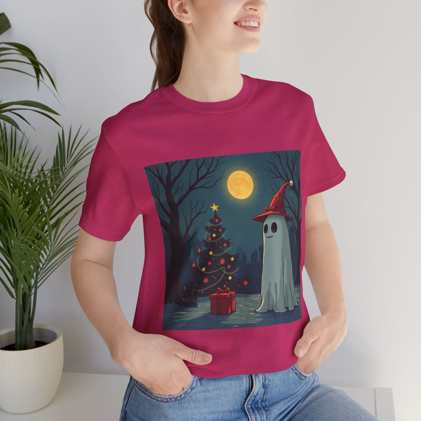 Comic Holiday Ghost Unisex Jersey Tee