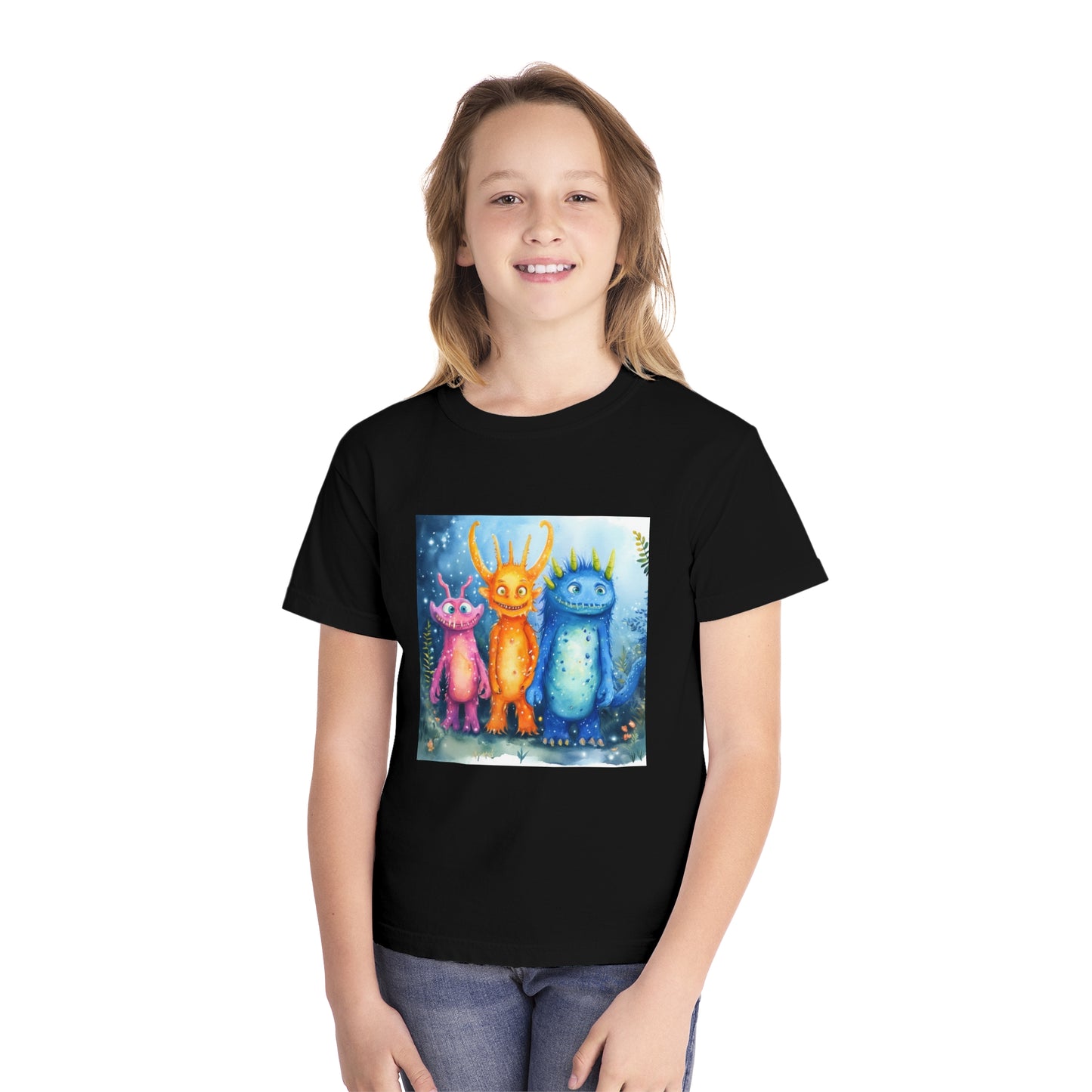 Cute Funny Monsters Youth Midweight Tee