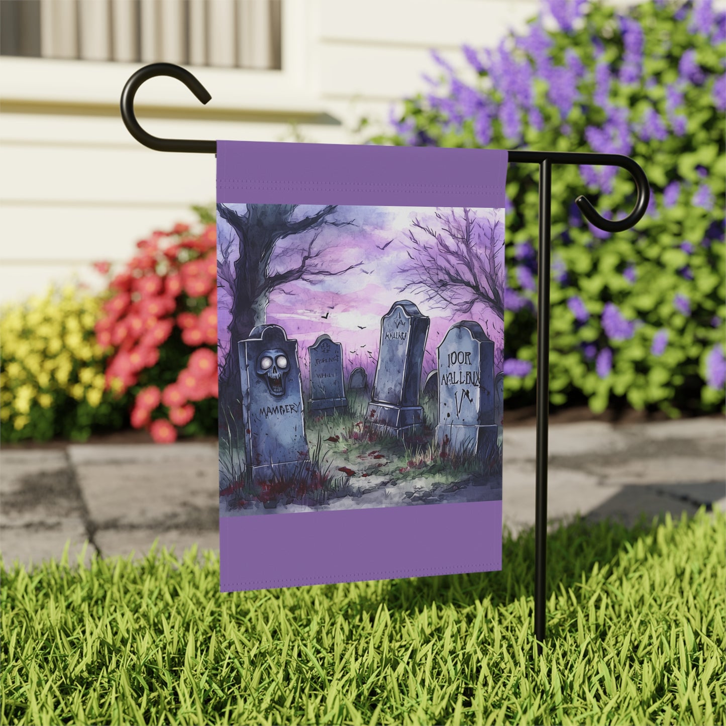 Purple Graveyard Garden & House Banner