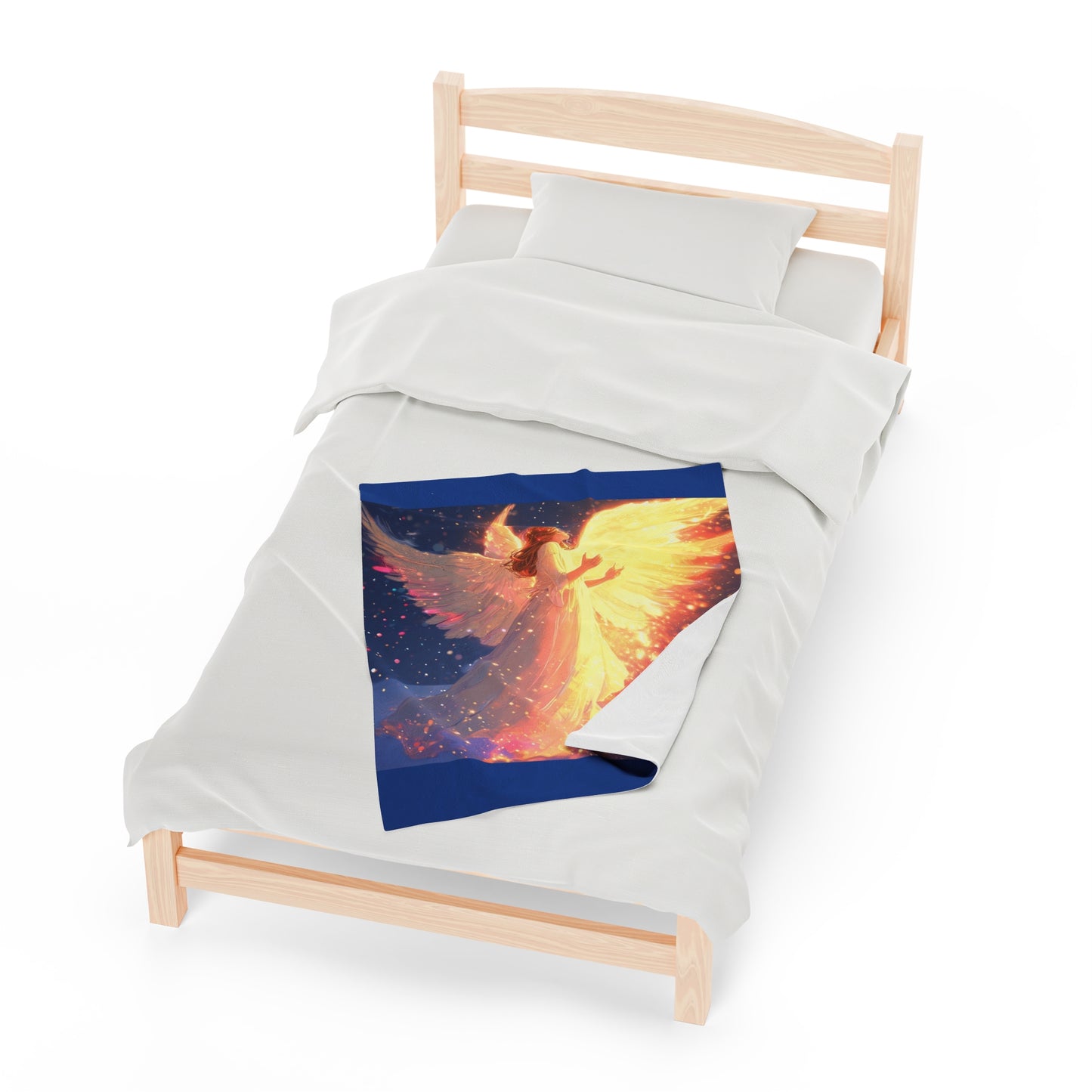 Beautiful Angel Velveteen Plush Blanket