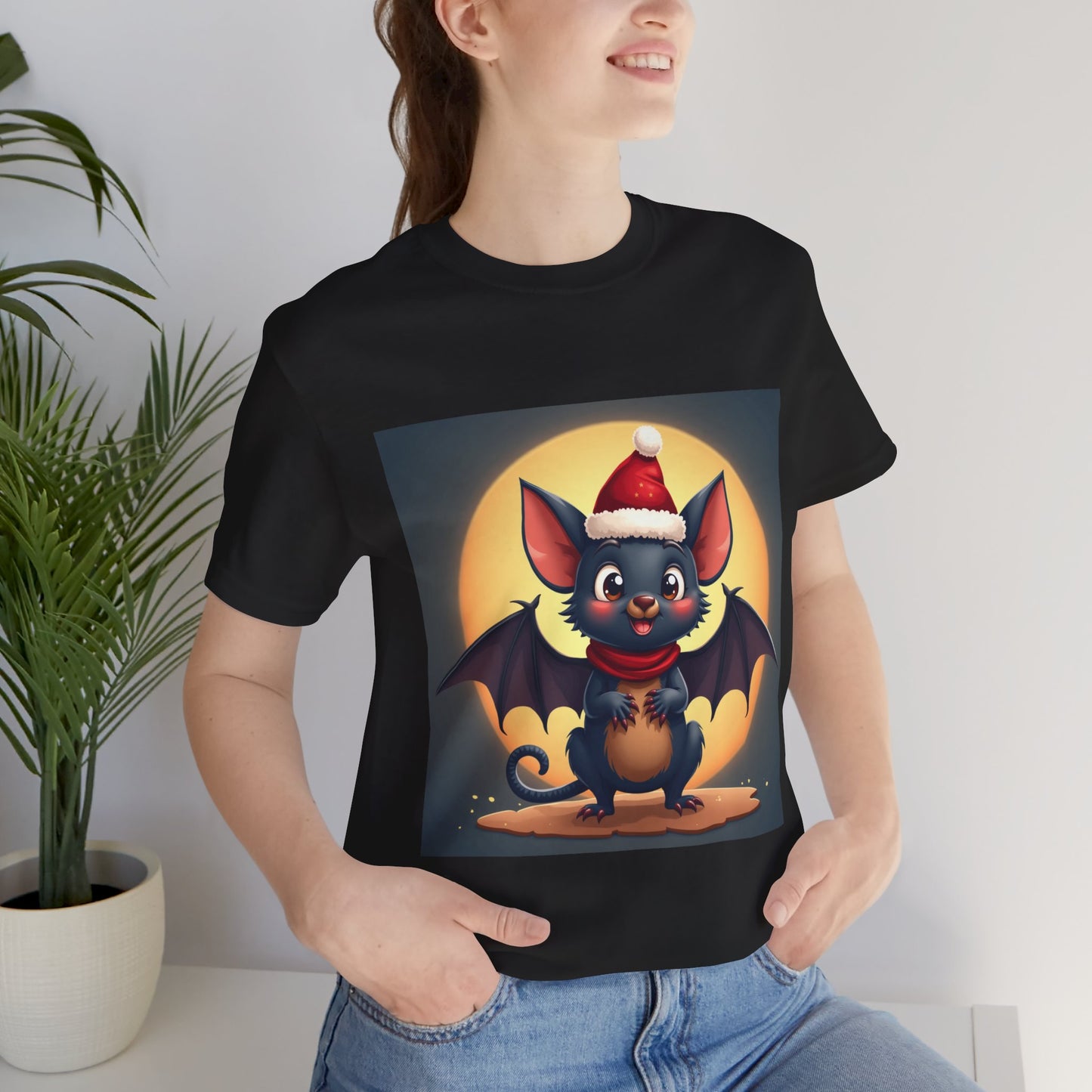 Spooky Christmas Bat Unisex Jersey Tee