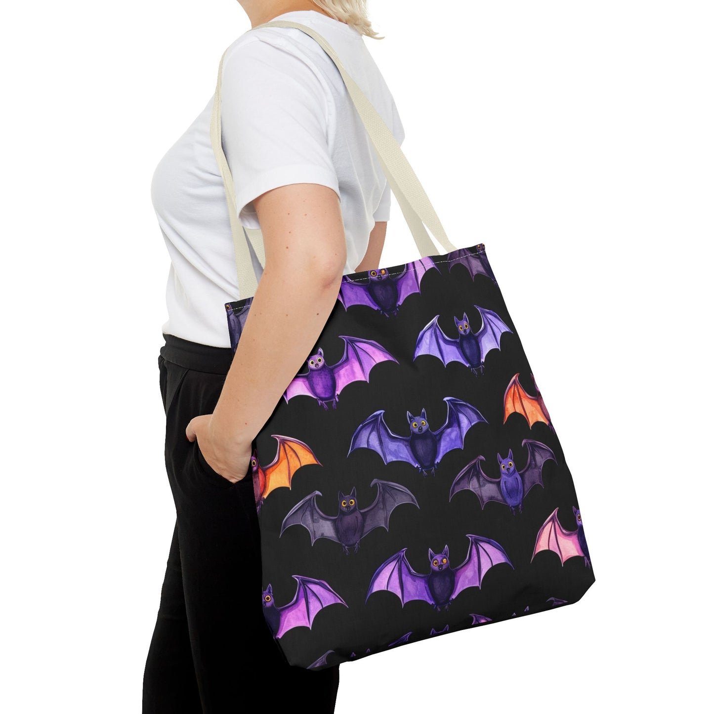 Cute Bat Pattern Tote Bag (AOP)