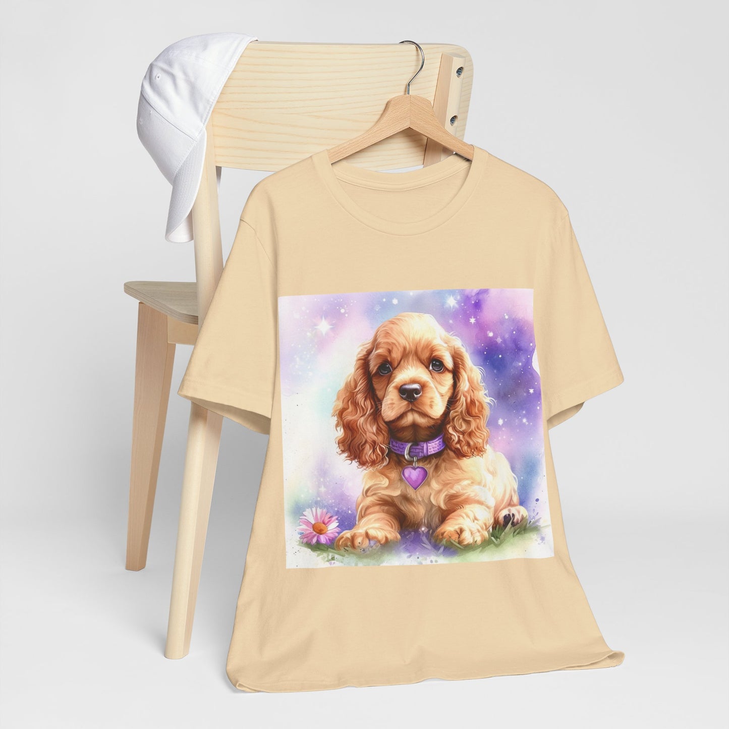 Cute Cocker Spaniel Unisex Jersey Short Sleeve Tee