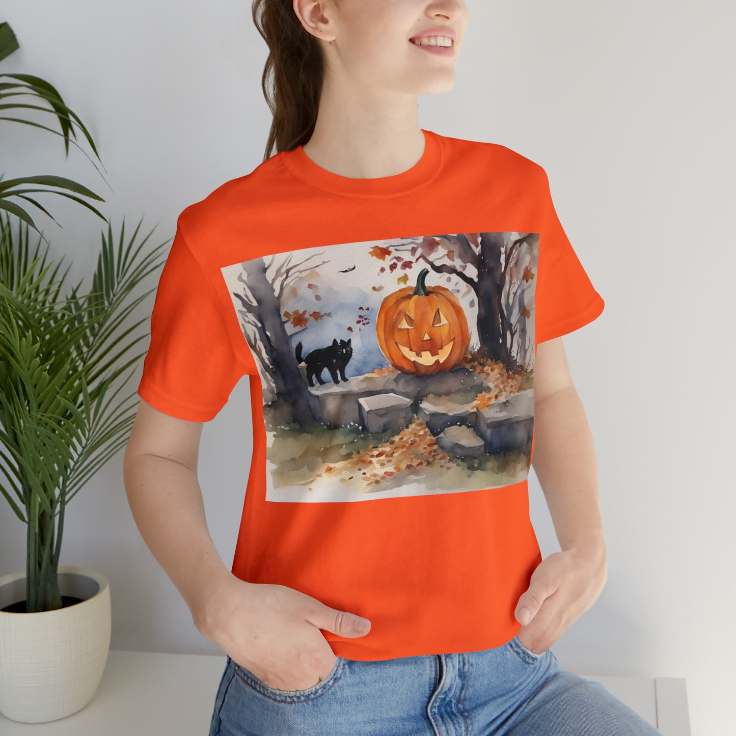 Halloween Jacko-lantern Unisex Jersey Short Sleeve Tee